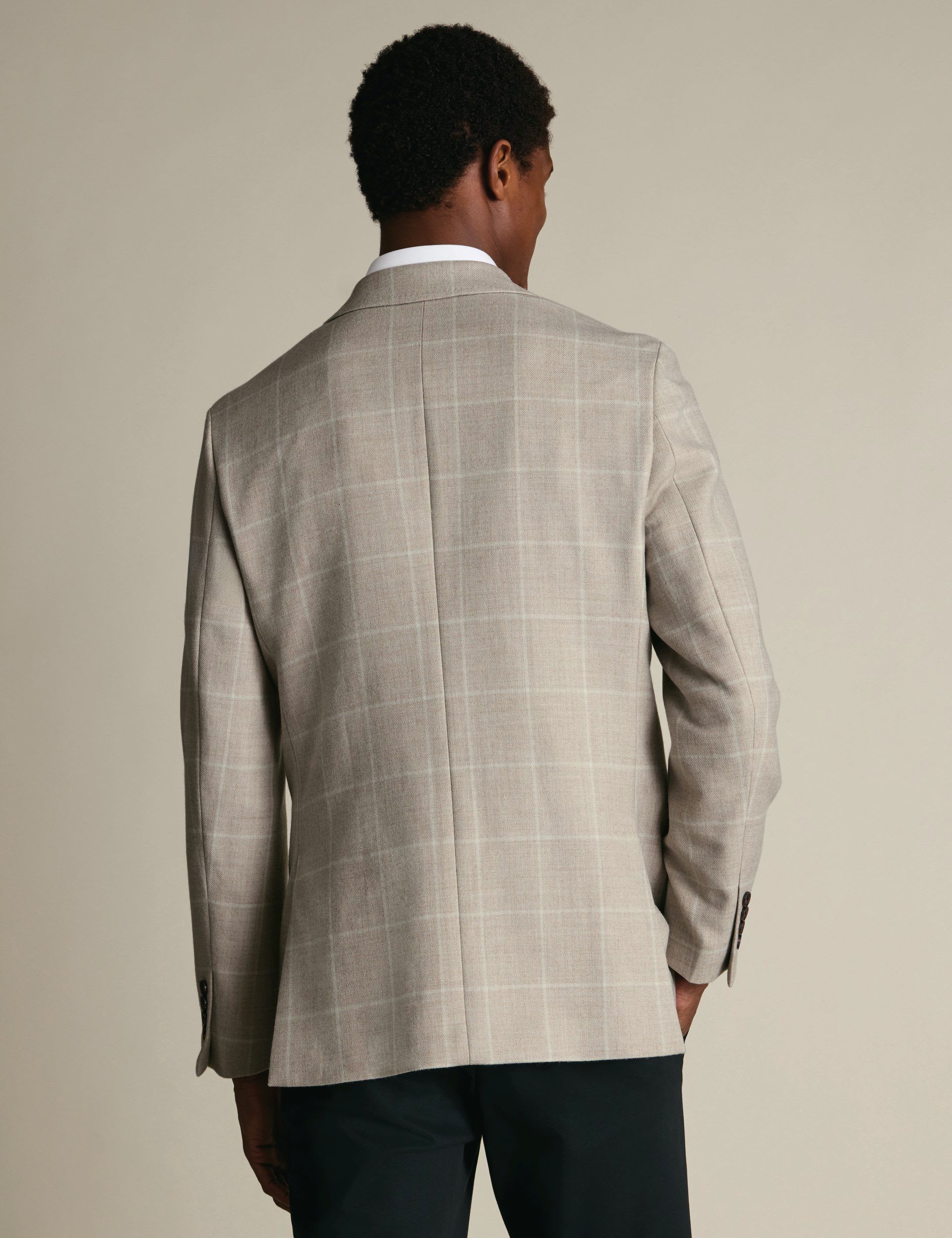 Slim Fit Pure Wool Check Textured Blazer thumbnail 3
