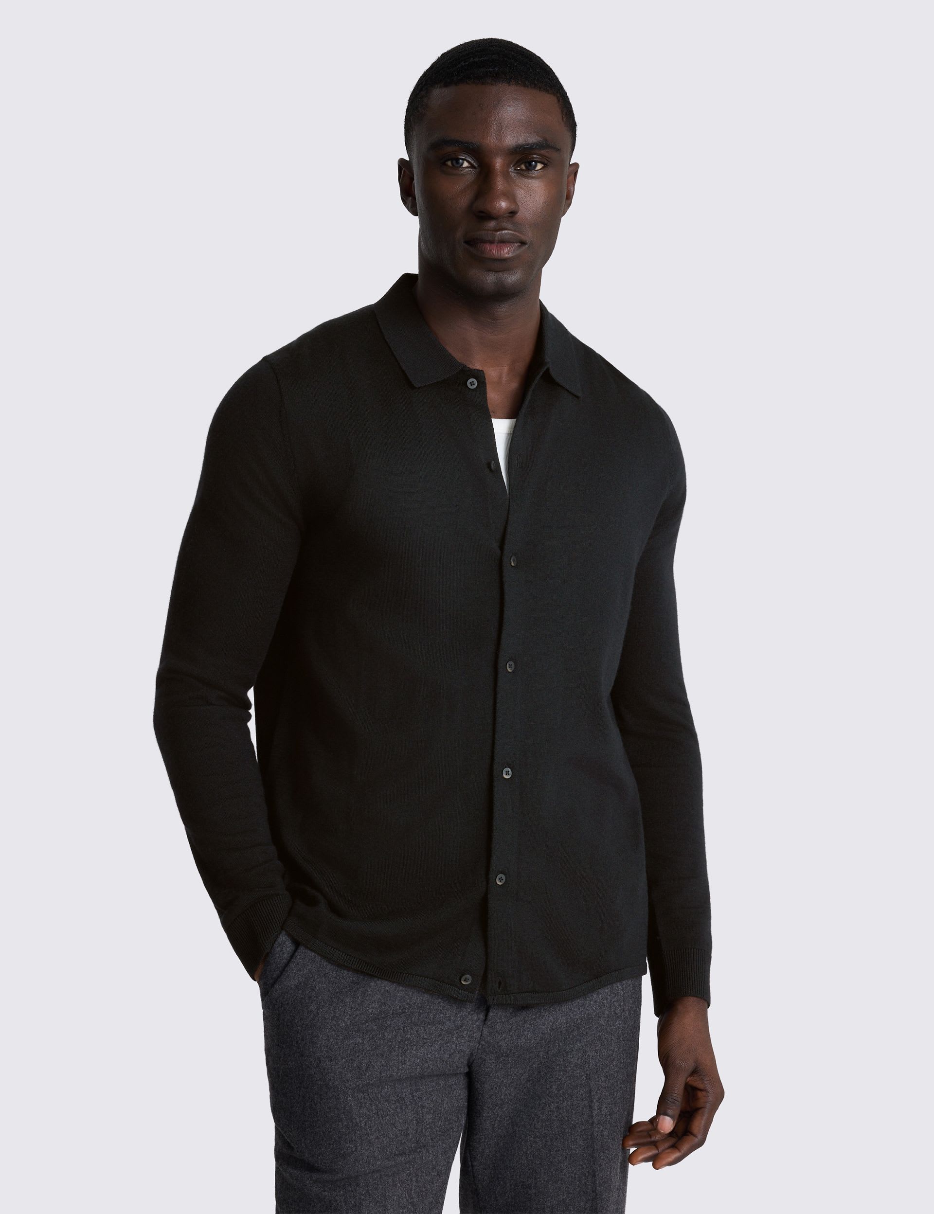 Merino Wool Rich Knitted Shirt