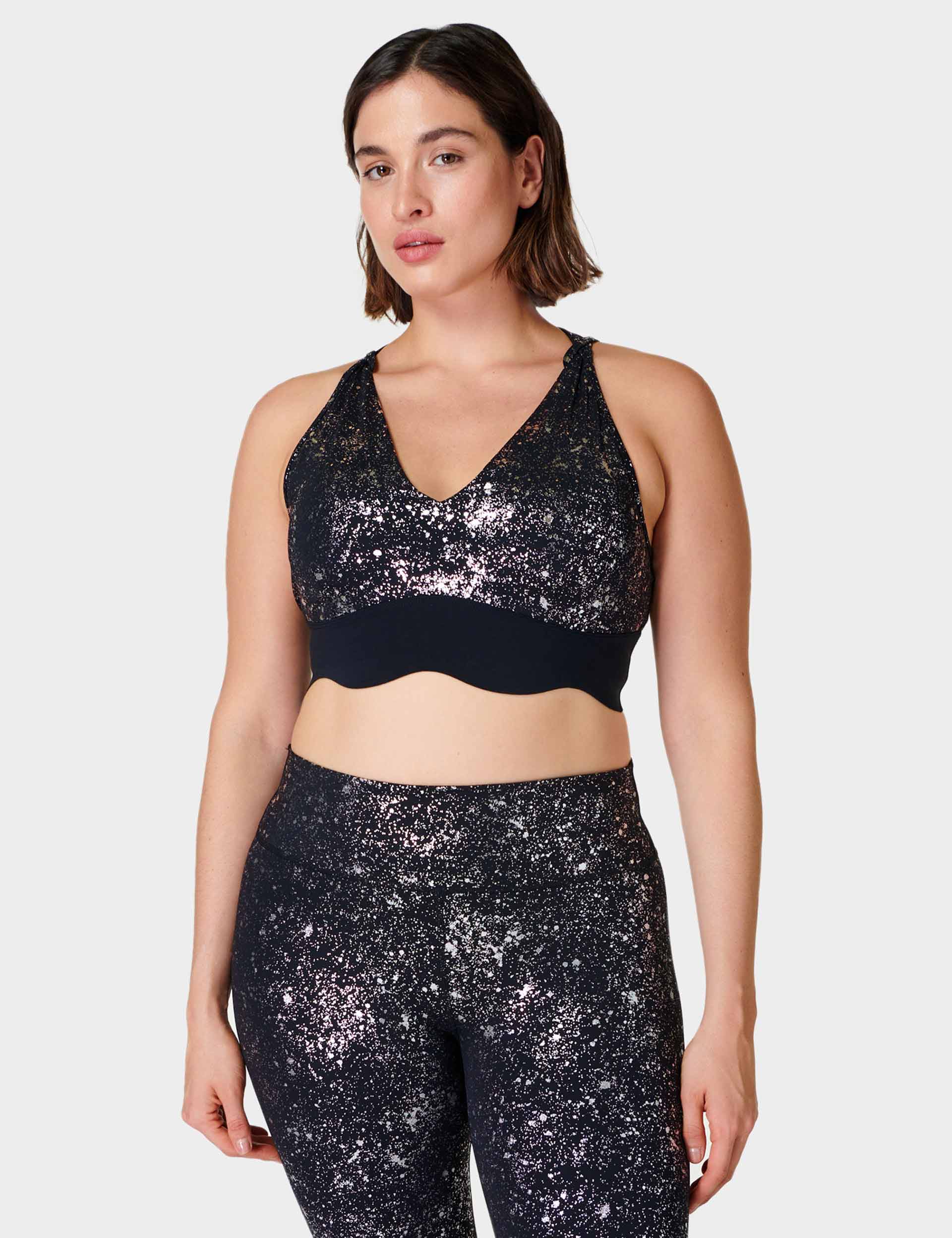 Goddess Metallic Non Wired Sports Bra Sweaty Betty M S