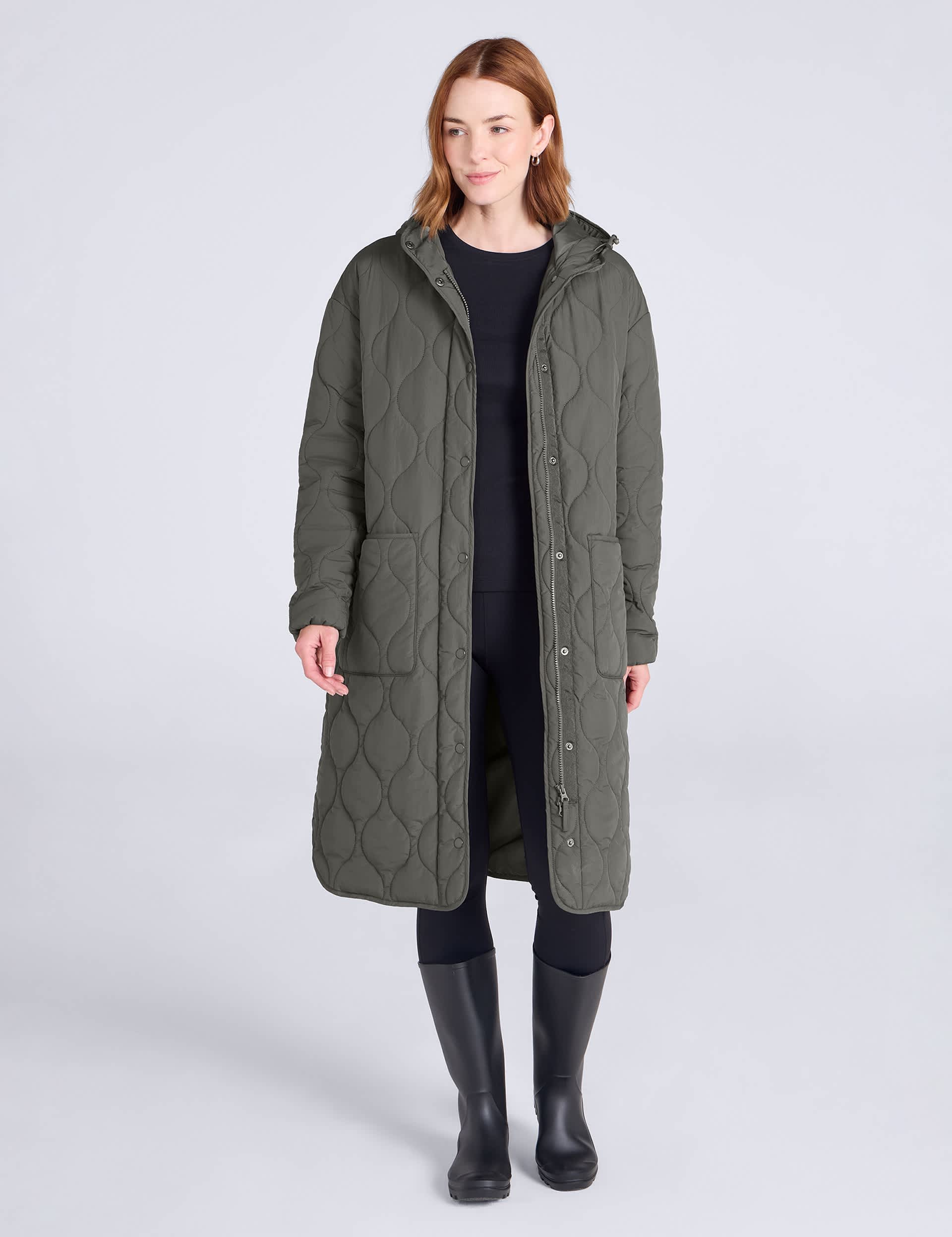 Padded Hooded Longline Jacket