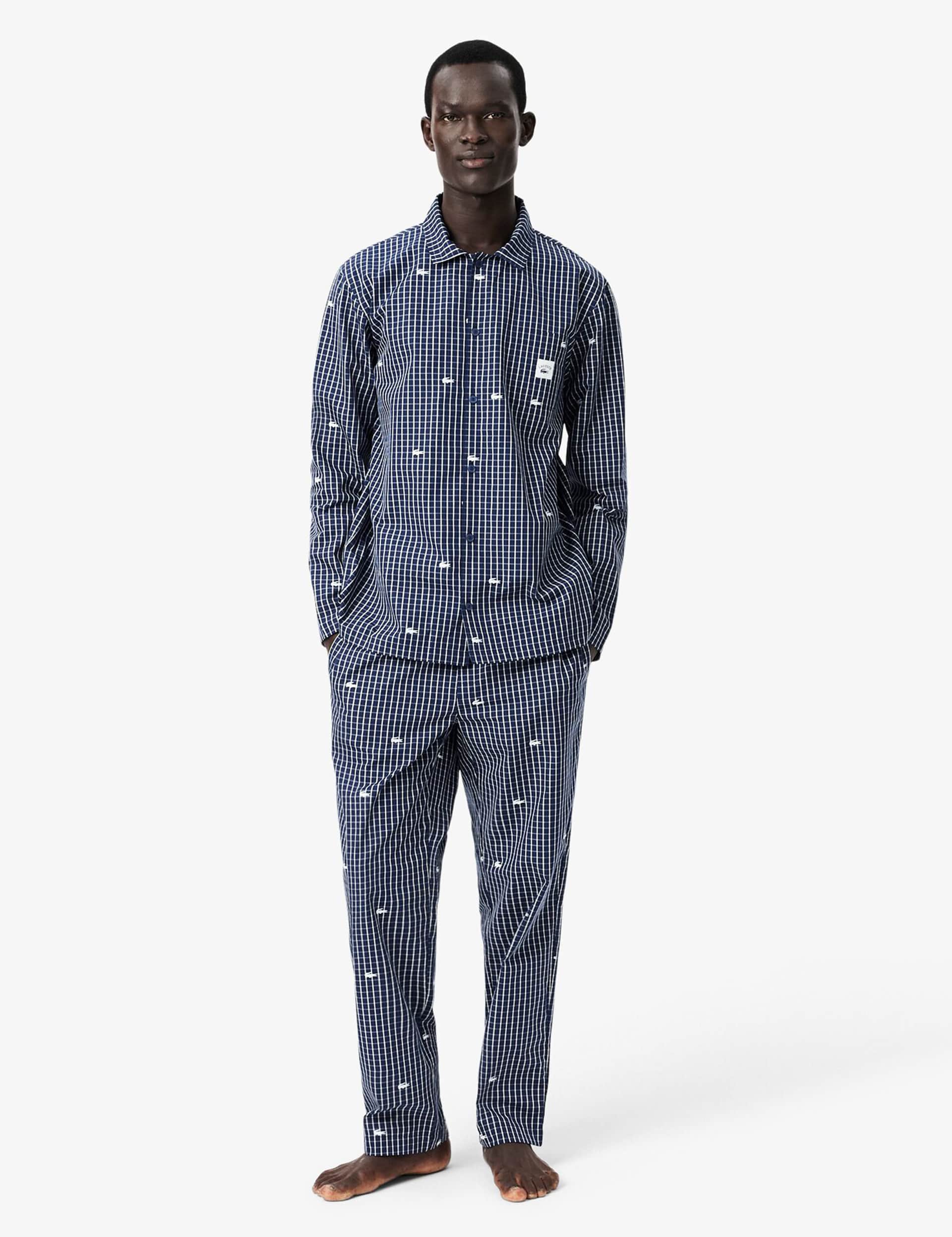 Pure Cotton Poplin Mini Check Pyjama Set