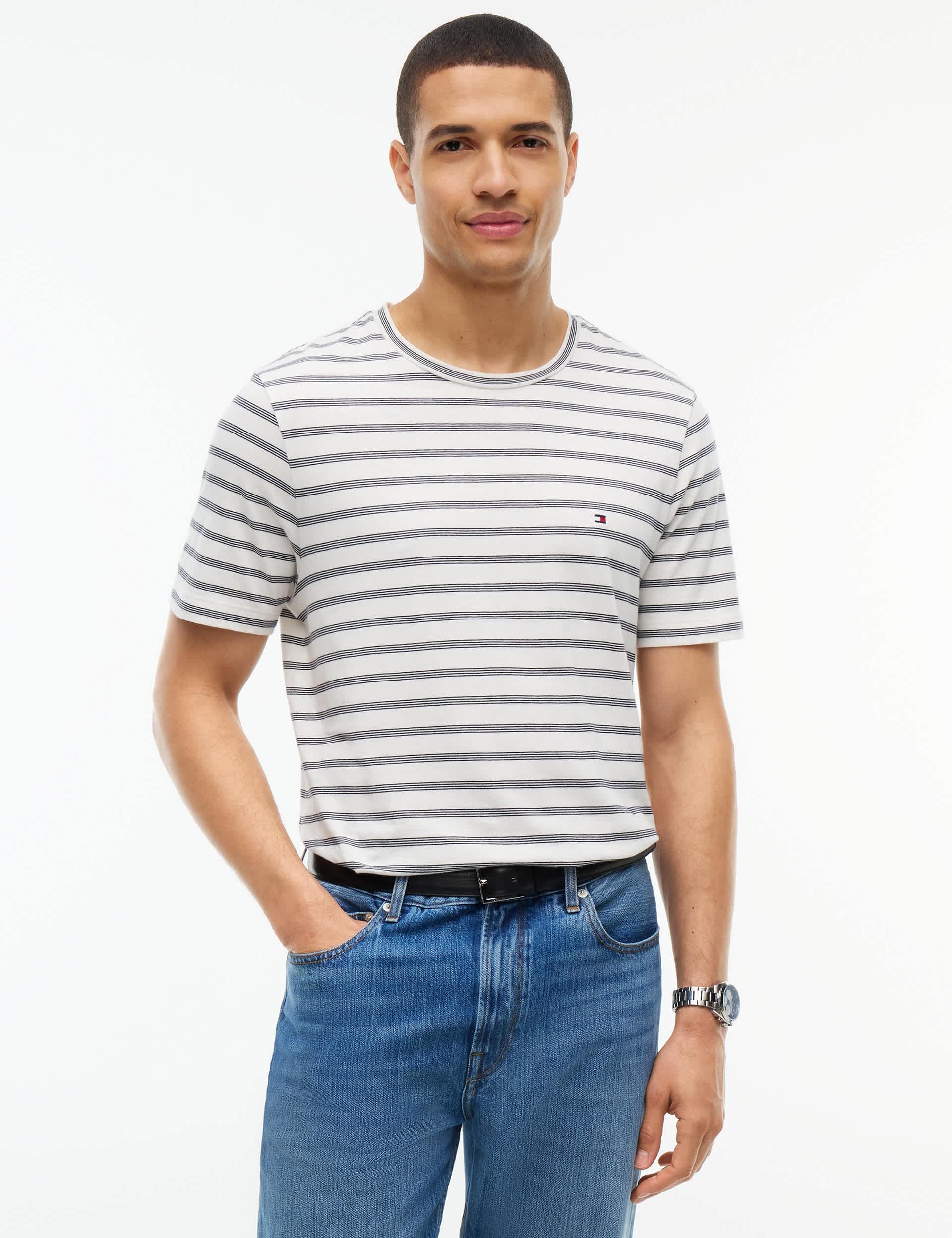 Pure Cotton Striped T-Shirt