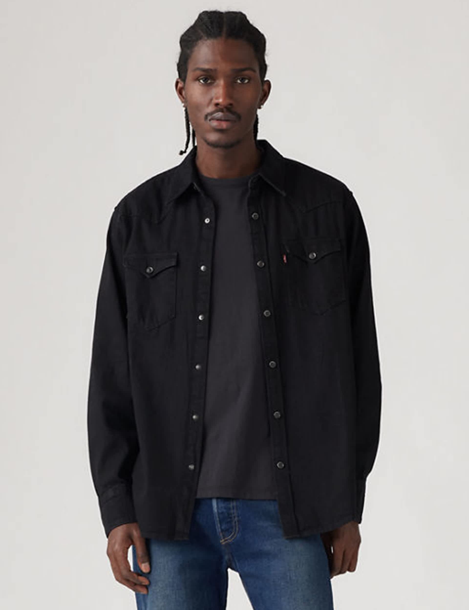Regular Fit Denim Western Shirt