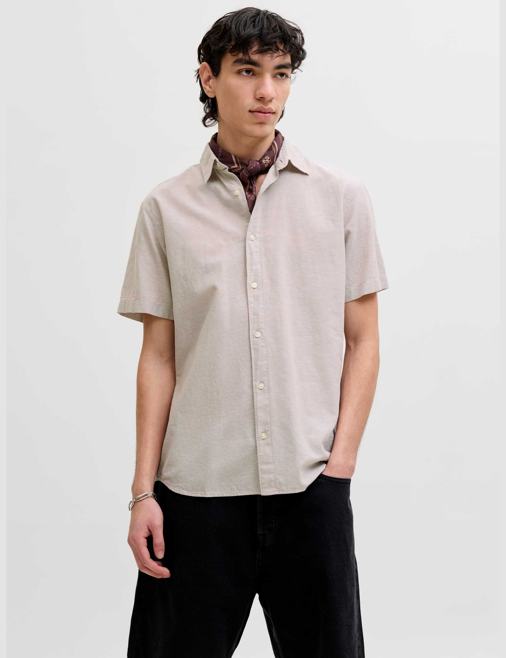 Regular Fit Cotton Rich Short Sleeve Shirt
