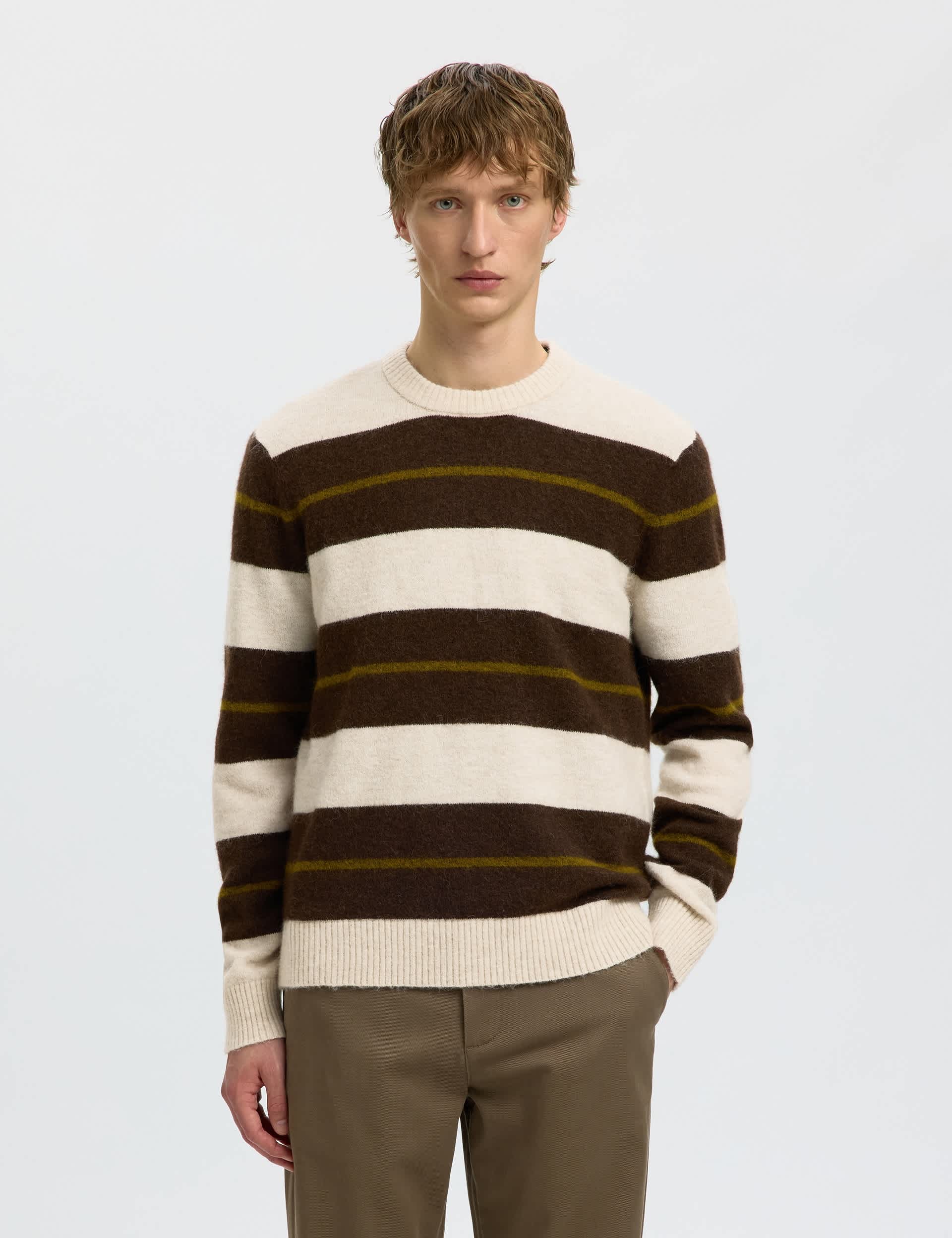 Block Crew Neck Jumper Alpaca