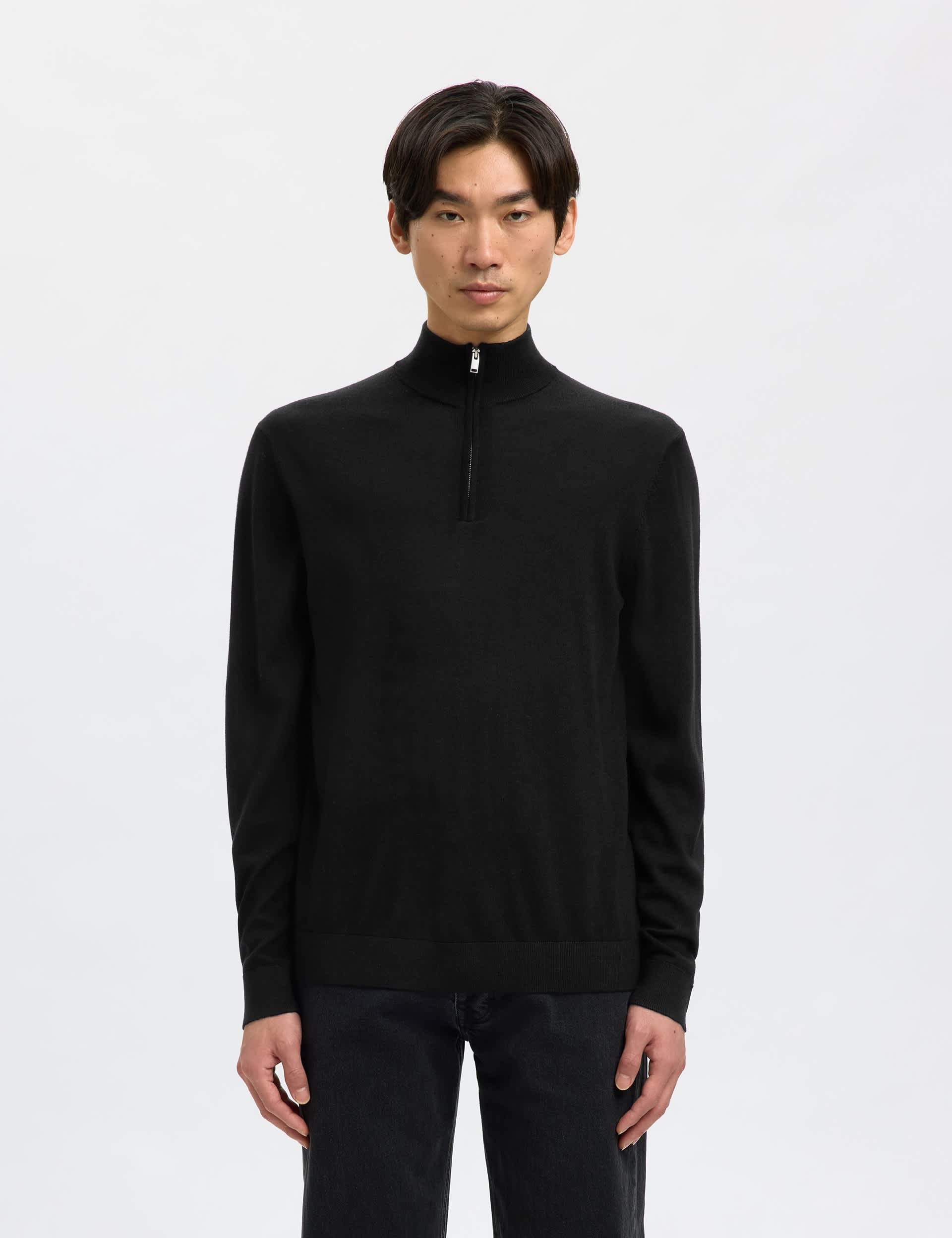 Pure Merino Wool Half Zip Jumper