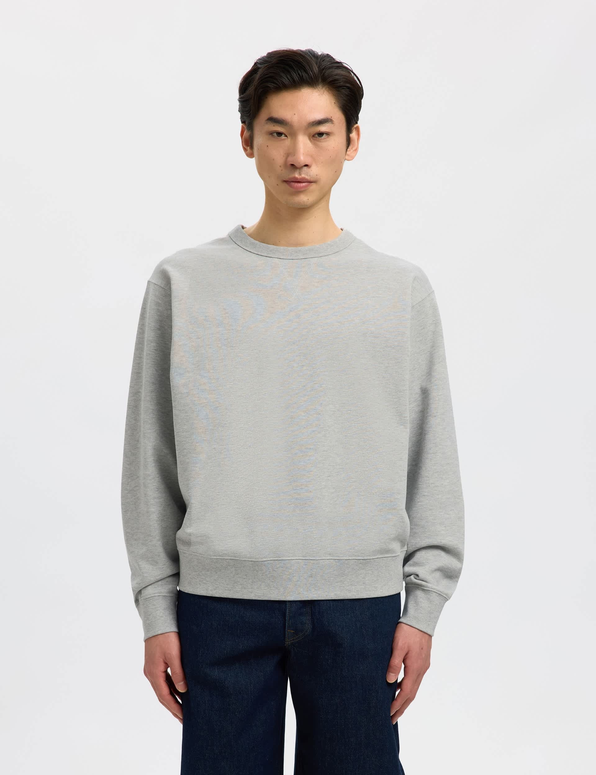 Pure Cotton Crew Neck Relaxed Sweatshirt