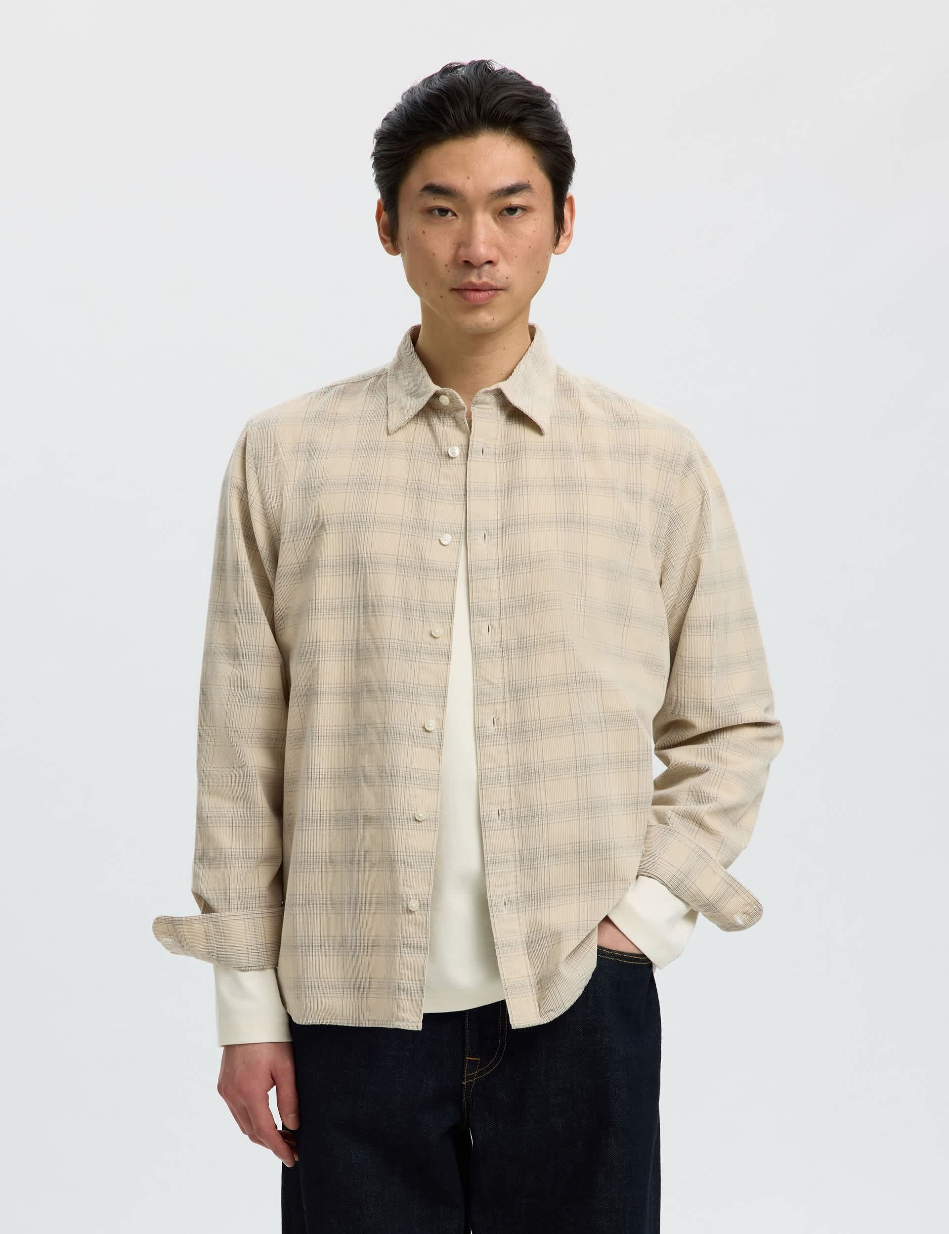 Regular Fit Corduroy Check Shirt