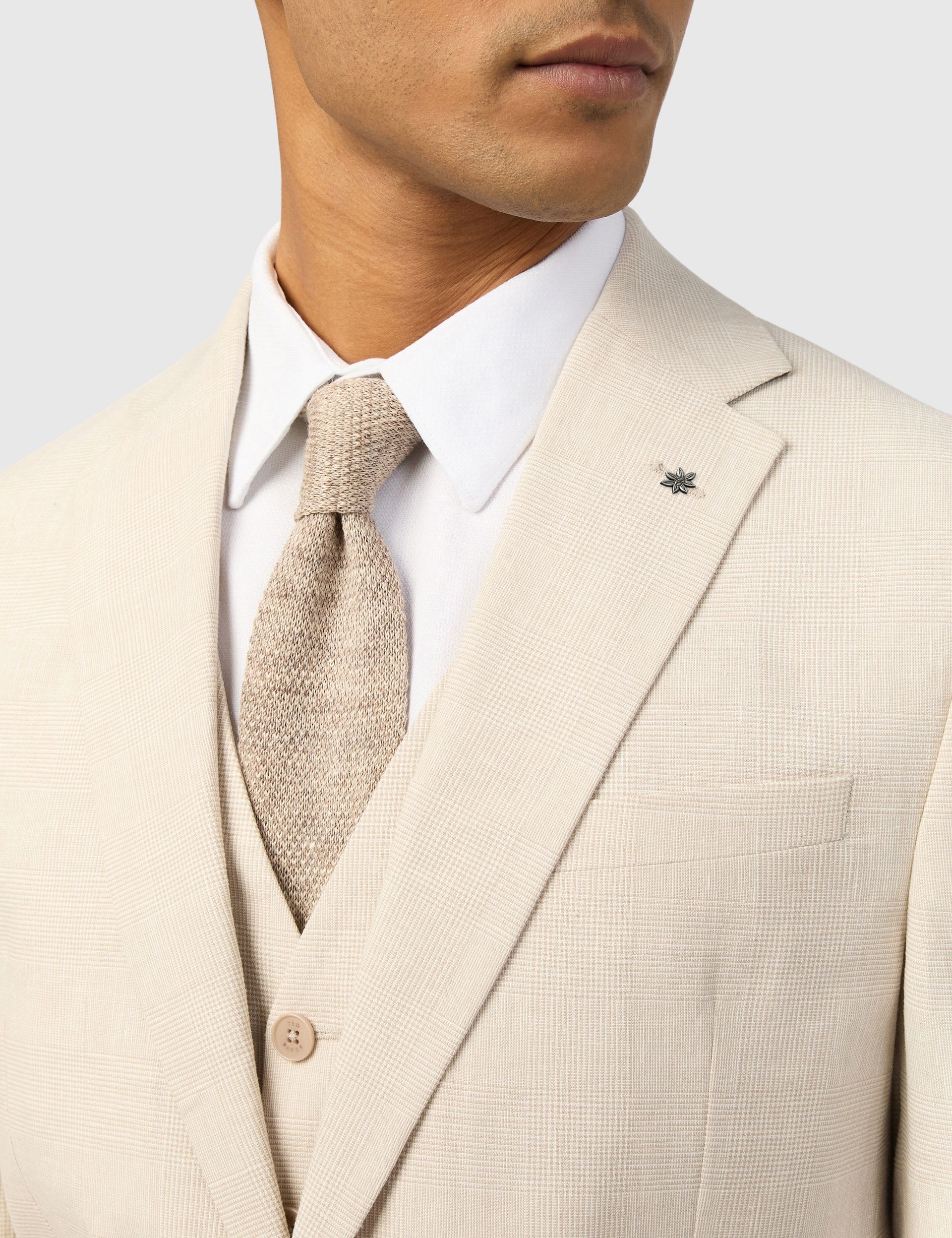 Slim Fit Linen Blend Check Suit Jacket thumbnail 5