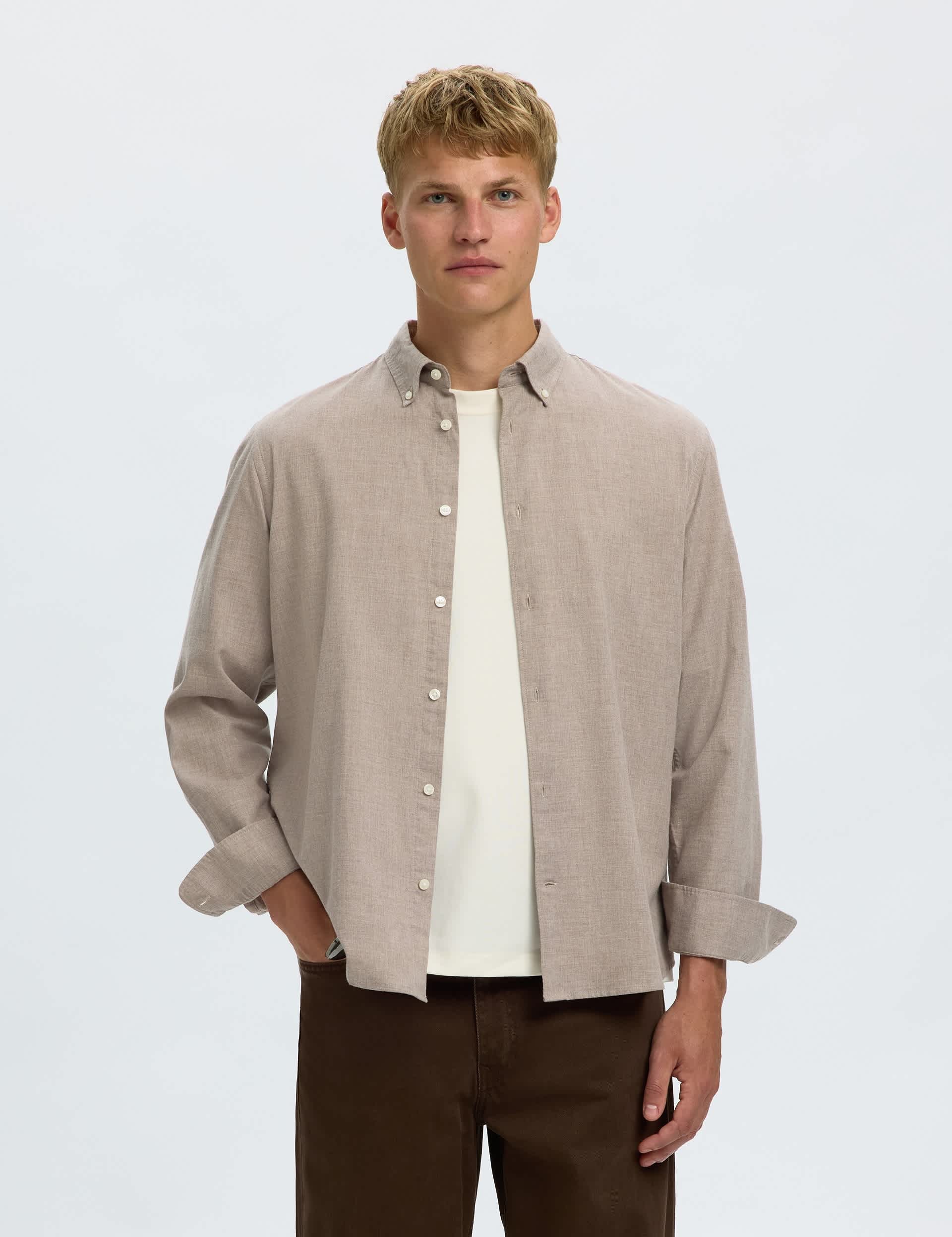 Regular Fit Brushed Cotton Flannel Shirt