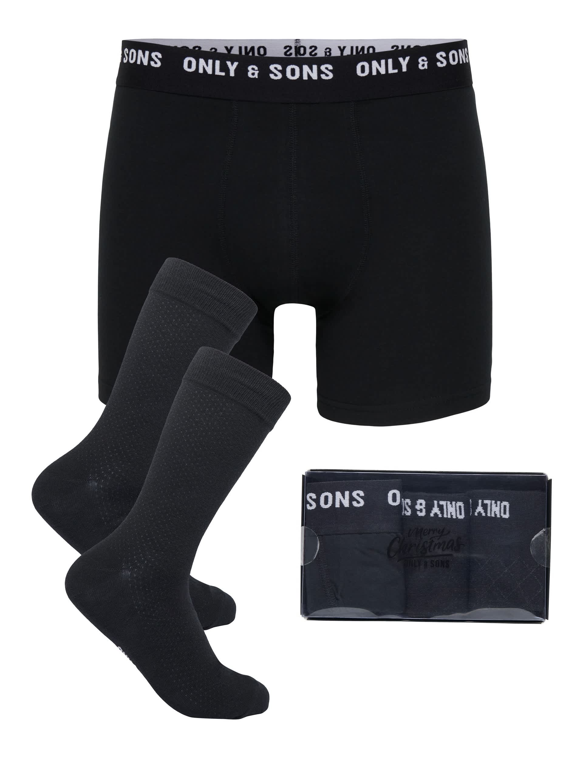 Cotton Rich Boxers and Socks Gift Set