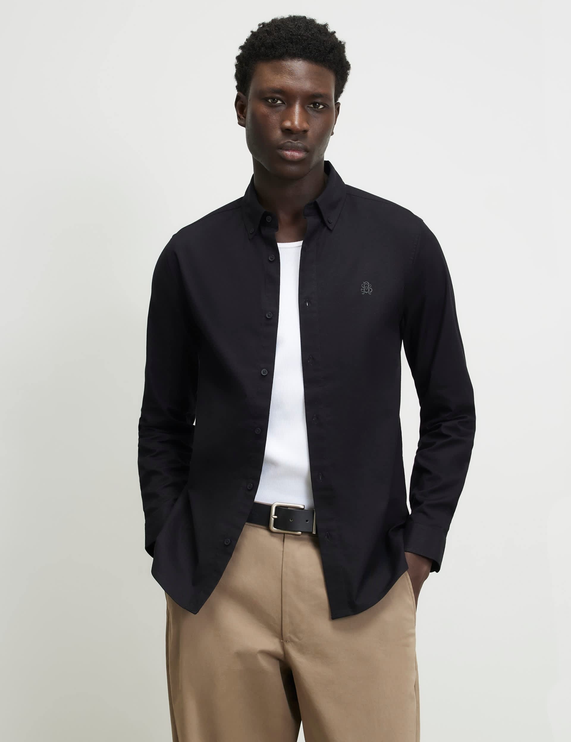 Slim Fit Cotton Rich Oxford Shirt