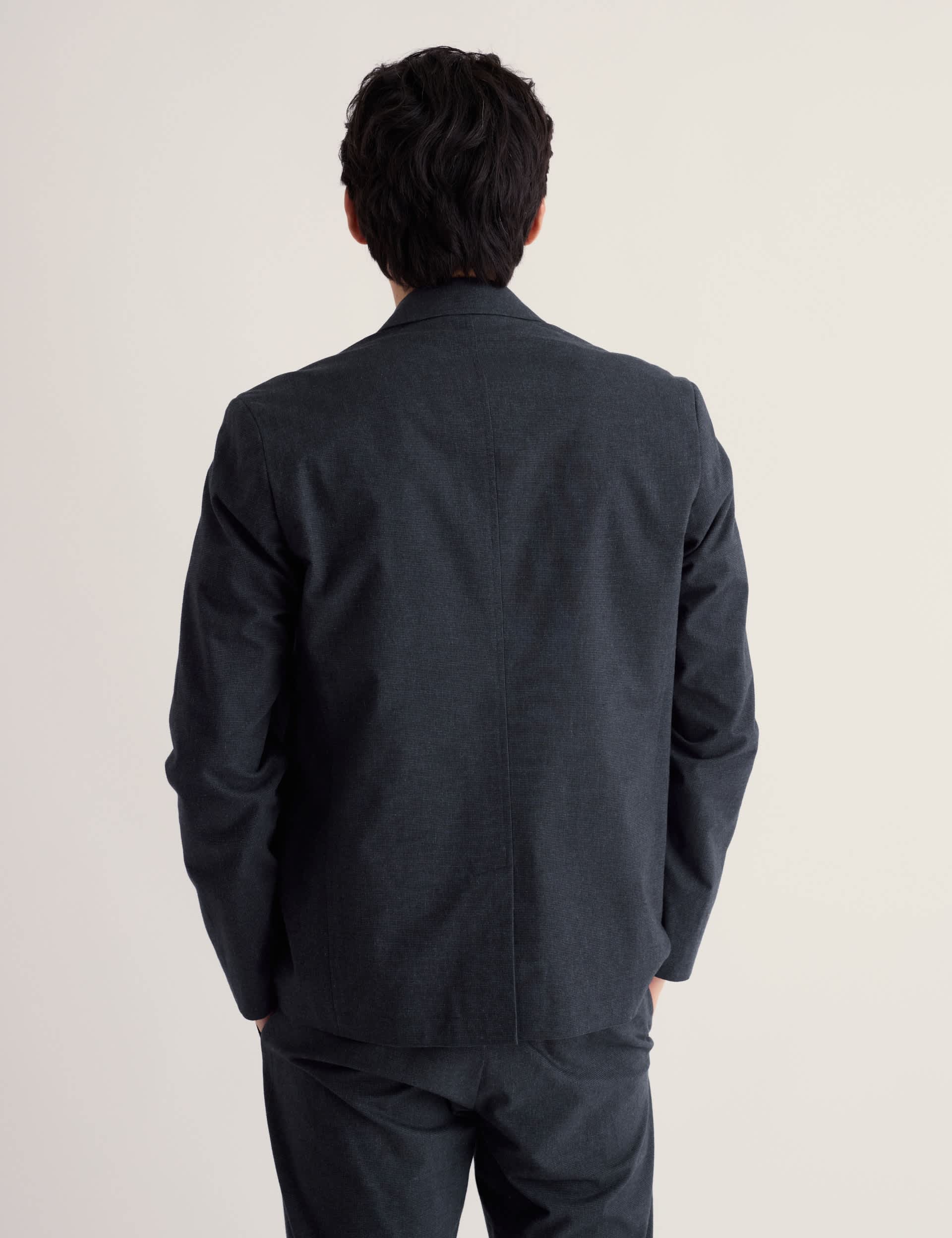 Treloyan Cotton Blend Micro Check Blazer thumbnail 3