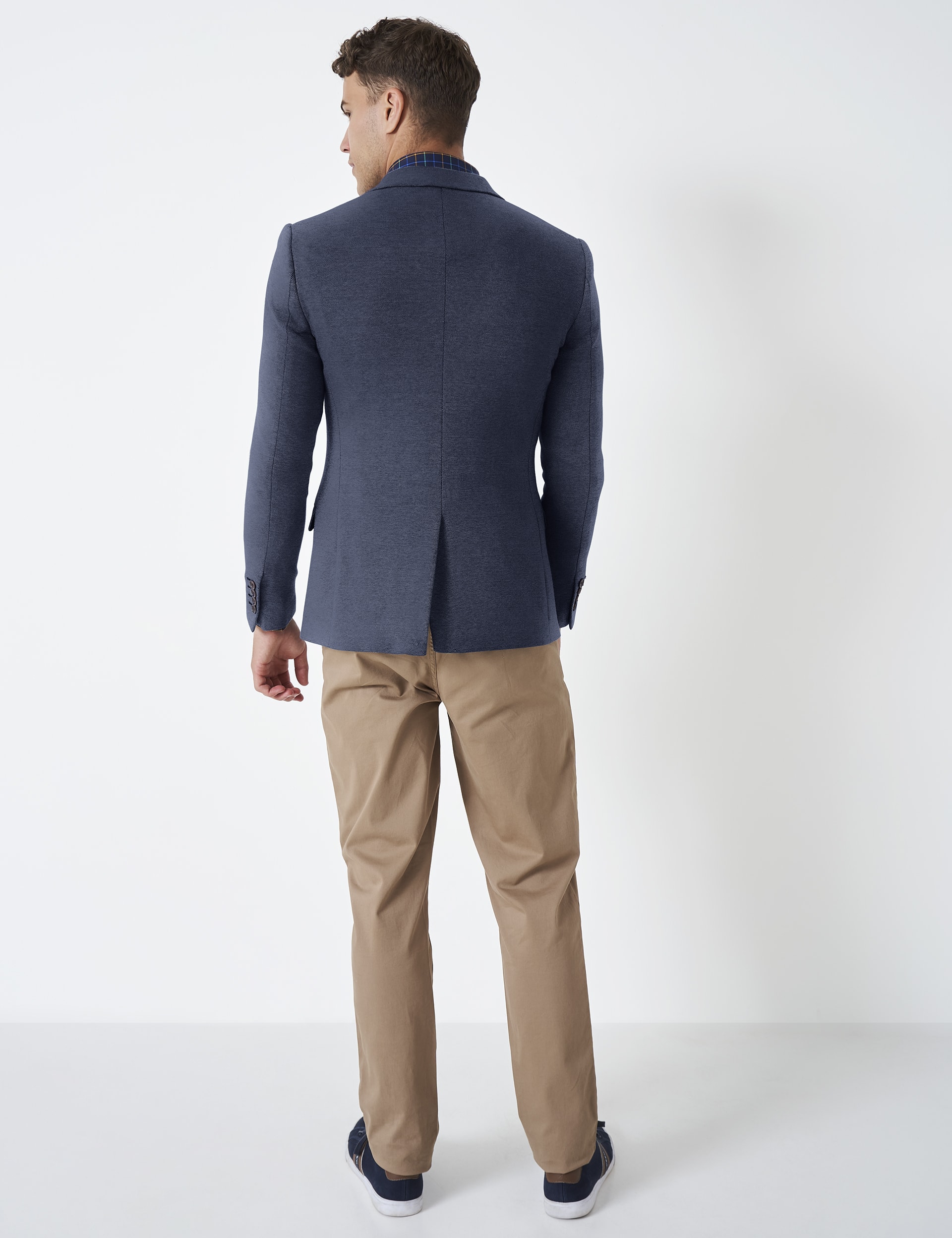 Cotton Rich Jersey Textured Blazer thumbnail 4