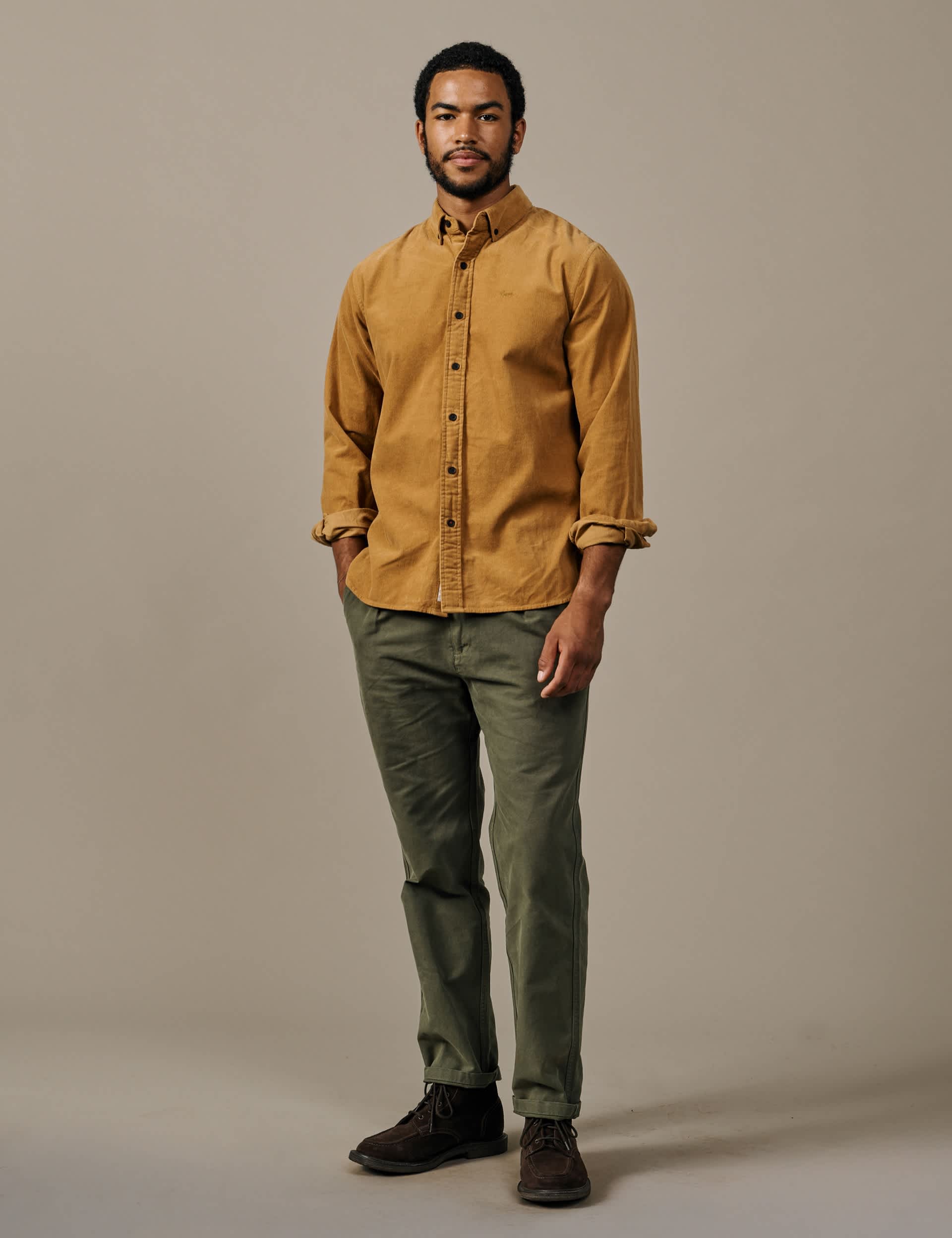 Regular Fit Pure Cotton Corduroy Shirt