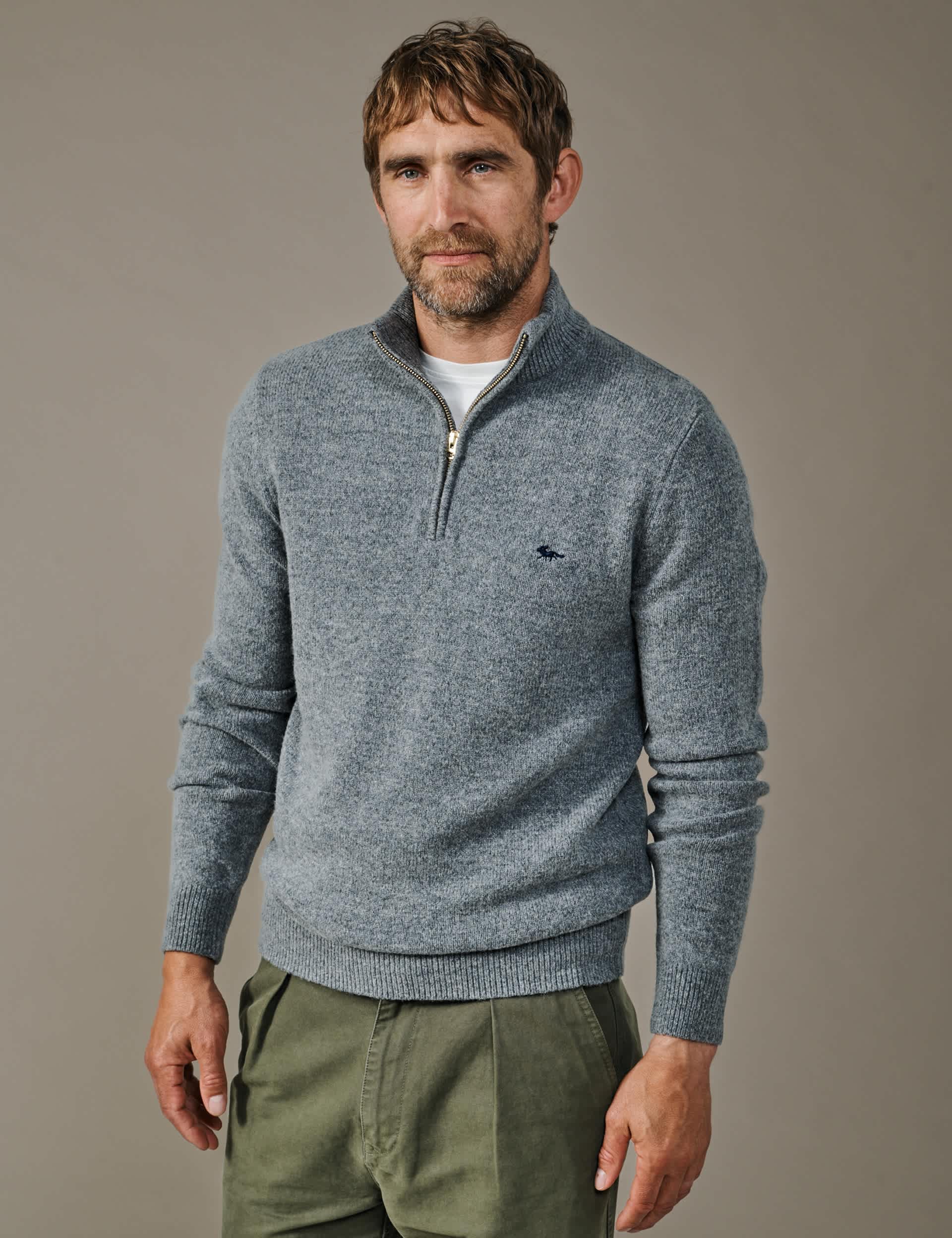 Lambswool Rich Half Zip Jumper