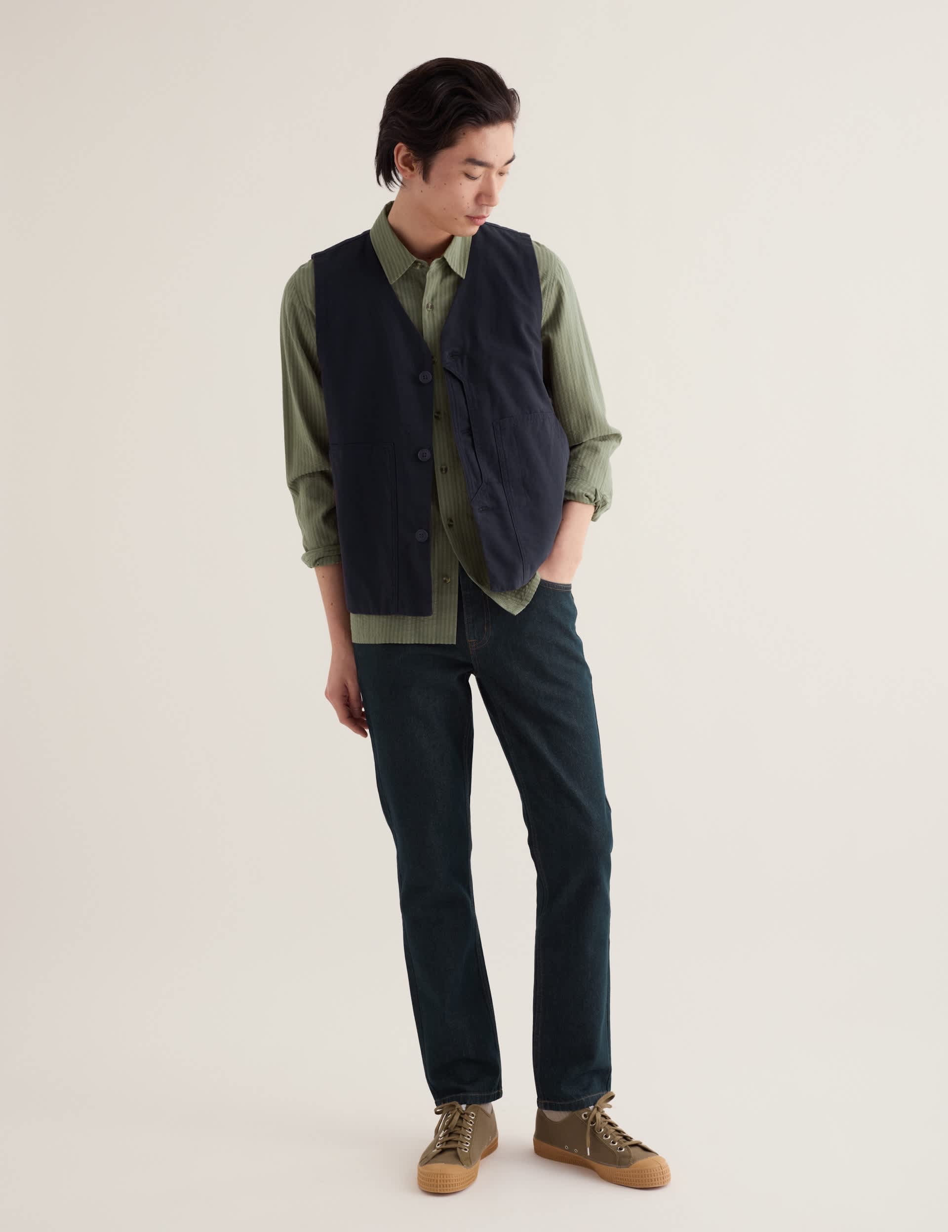 Pure Cotton Denim Slim Fit Jeans