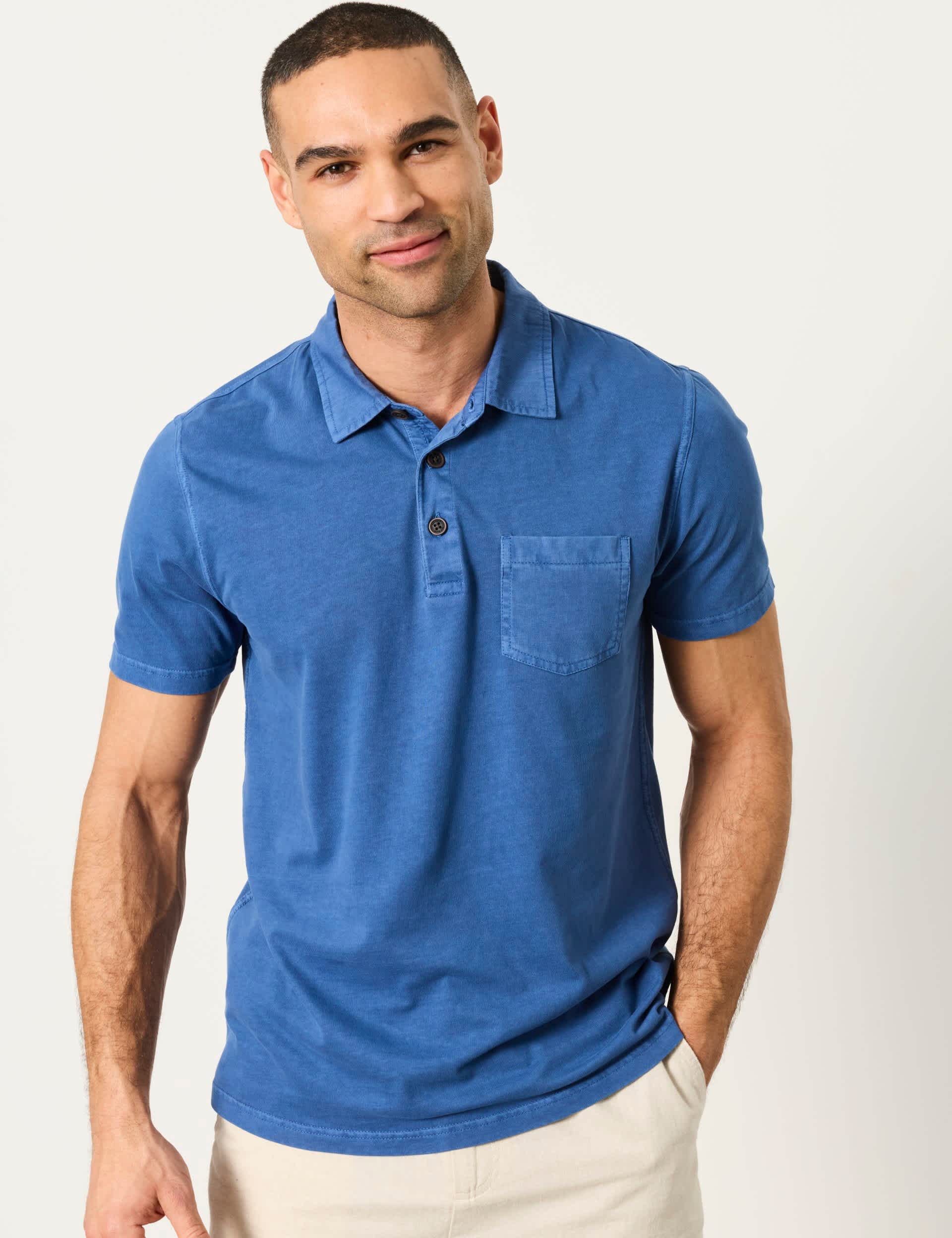 Pure Cotton Garment Dye Polo Shirt