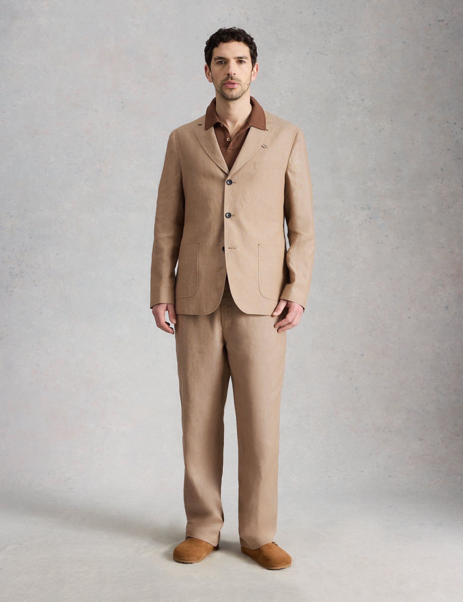 Tailored Fit Pure Linen Blazer primary image