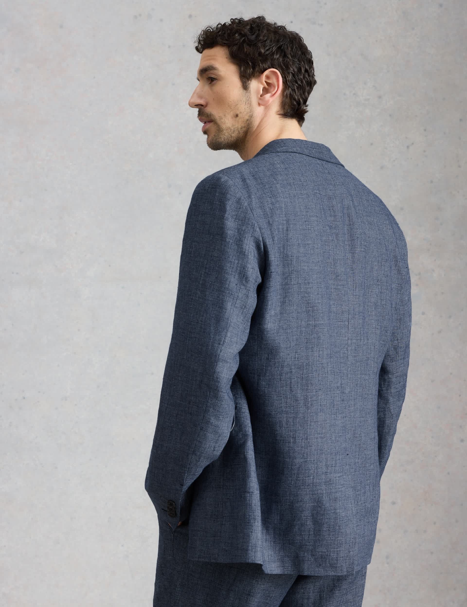 Tailored Fit Linen Cotton Blend Blazer thumbnail 3