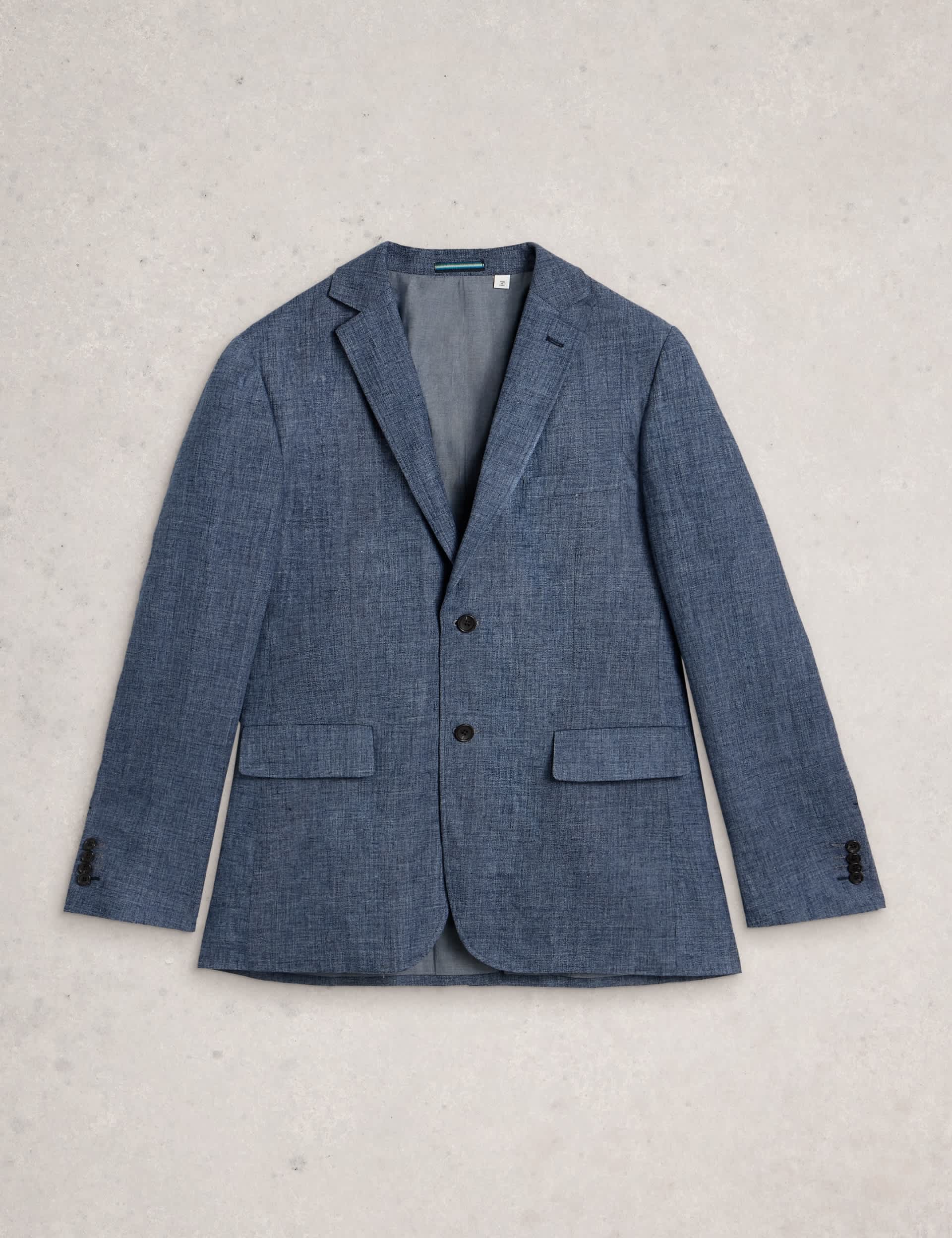 Tailored Fit Linen Cotton Blend Blazer thumbnail 2