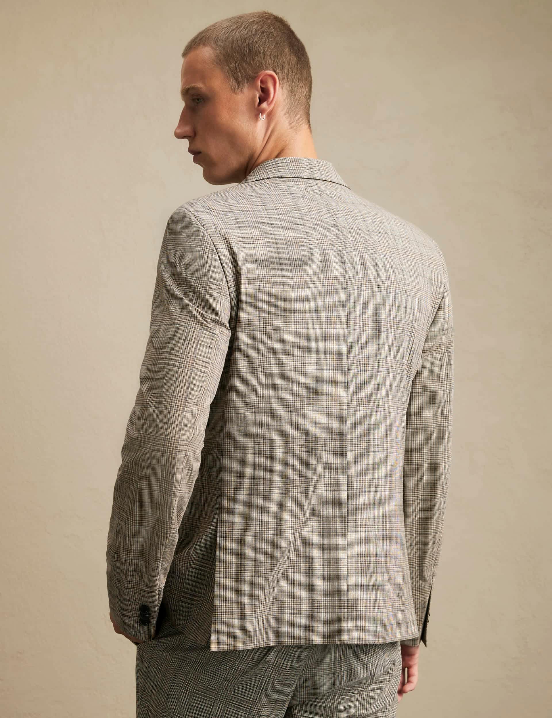 Skinny Fit Checked Suit Jacket thumbnail 5