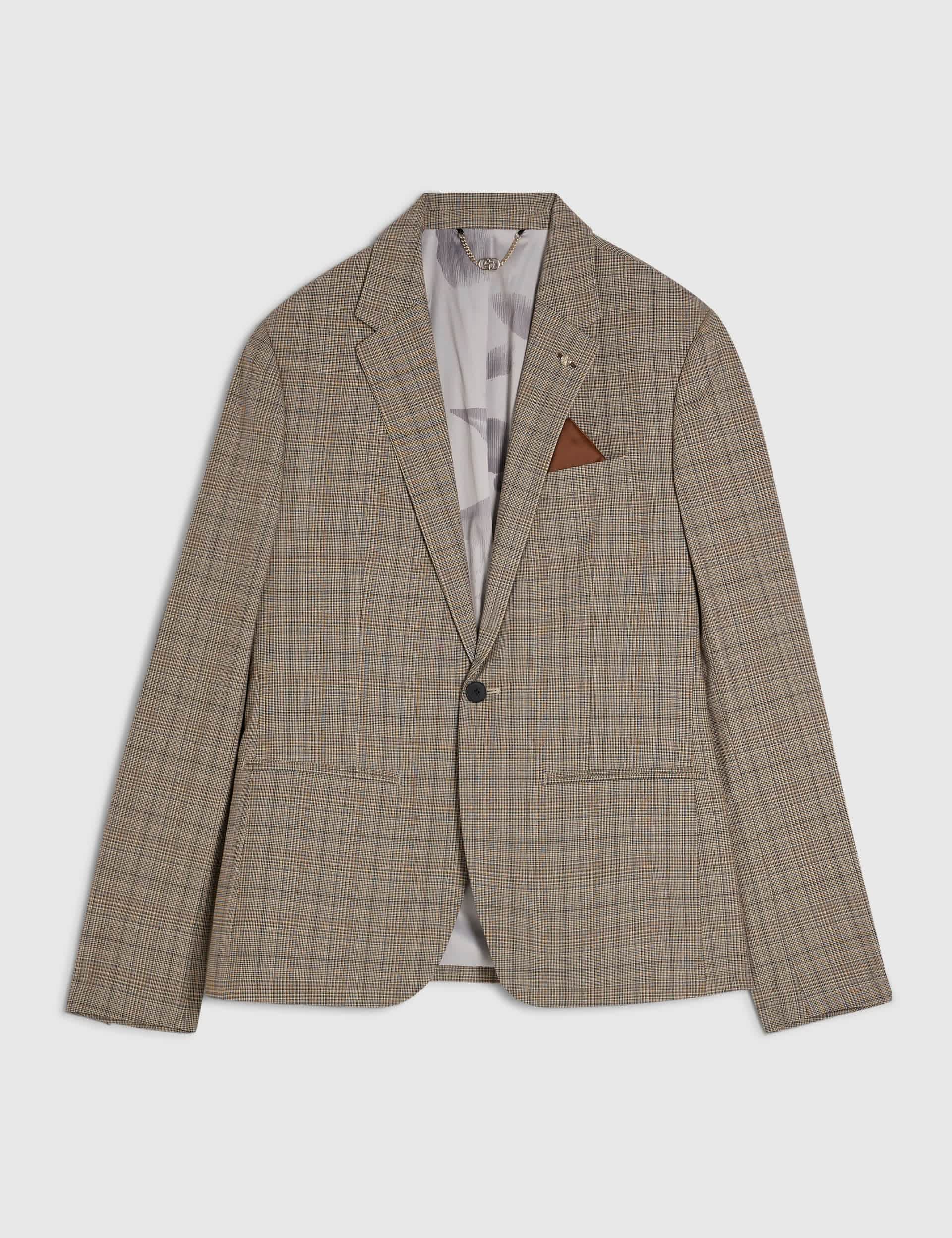 Skinny Fit Checked Suit Jacket thumbnail 2