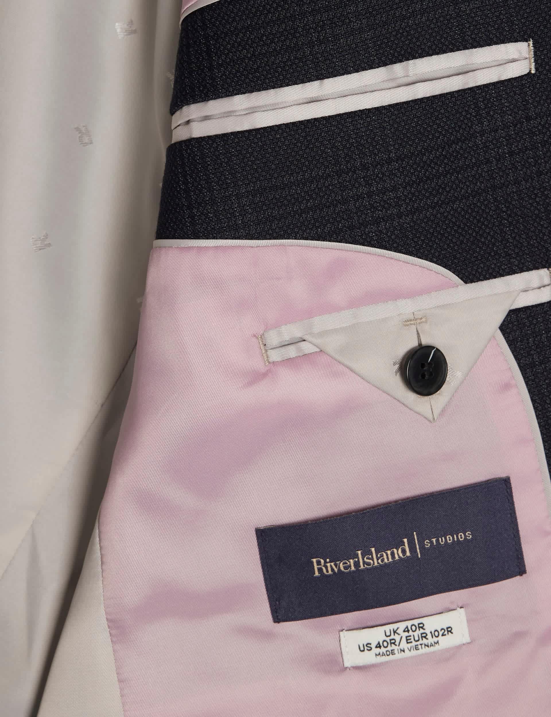 Slim Fit Checked Single Breasted Suit Jacket thumbnail 2