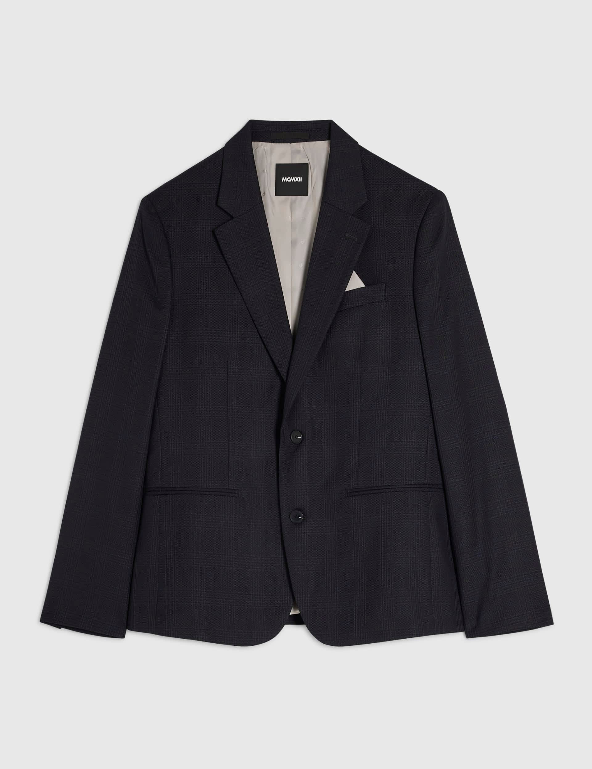 Slim Fit Checked Single Breasted Suit Jacket thumbnail 8