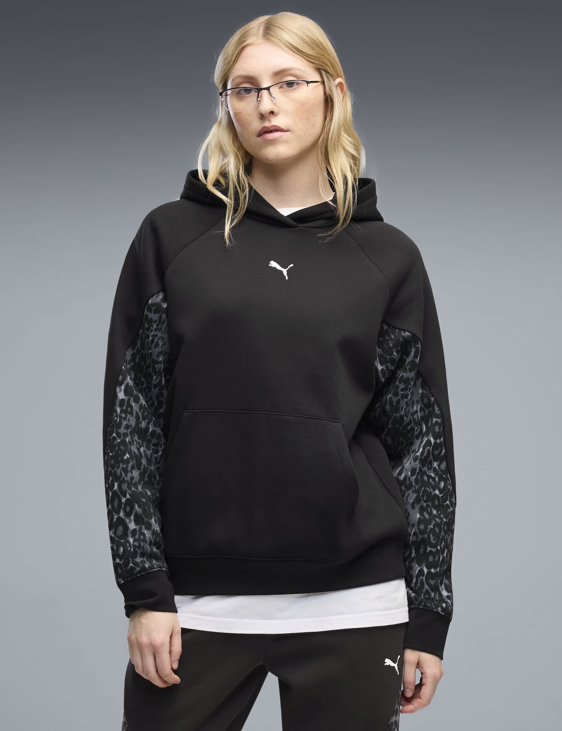 Sport Animal Print Fleece Hoodie