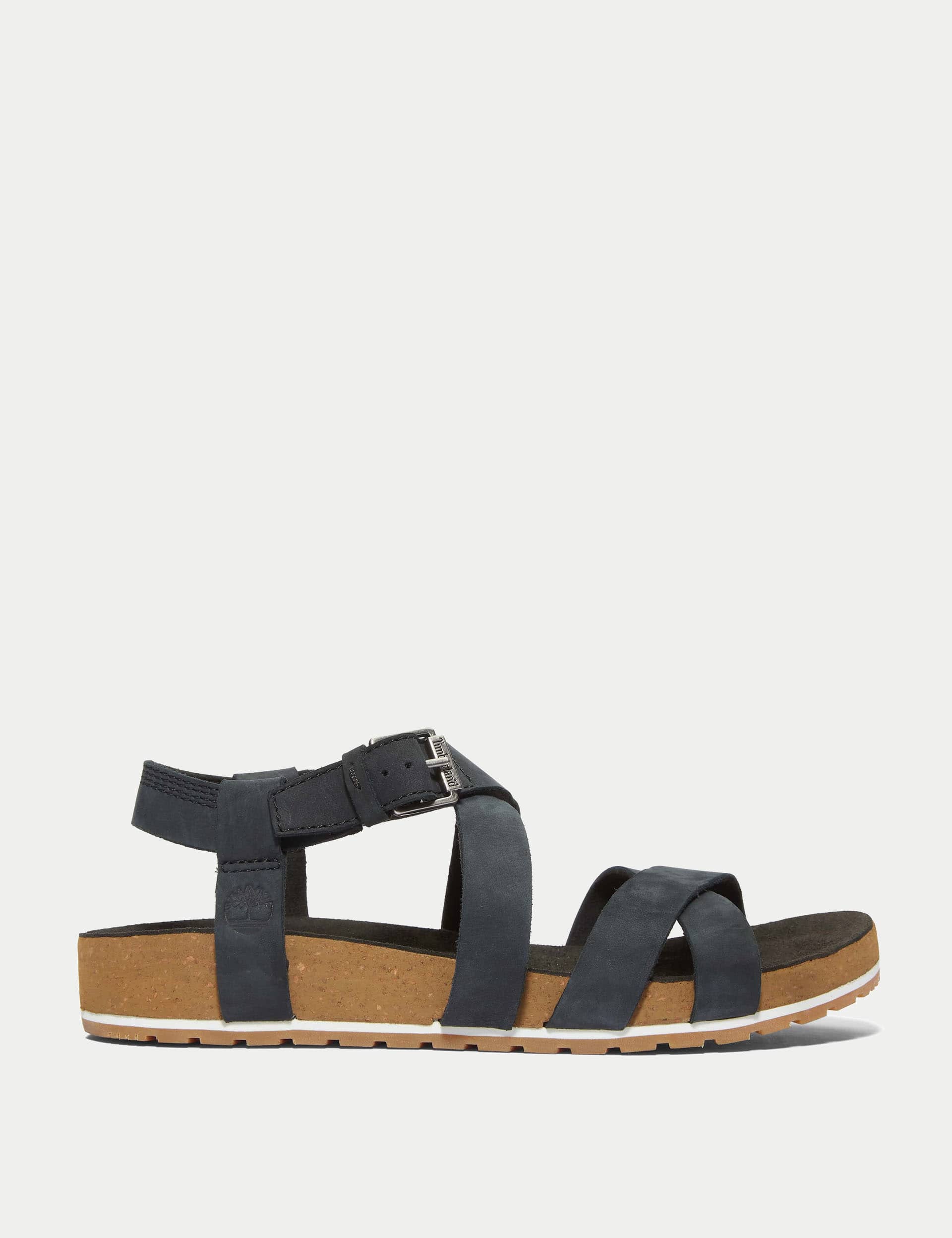 Malibu Waves Leather Ankle Strap Sandals