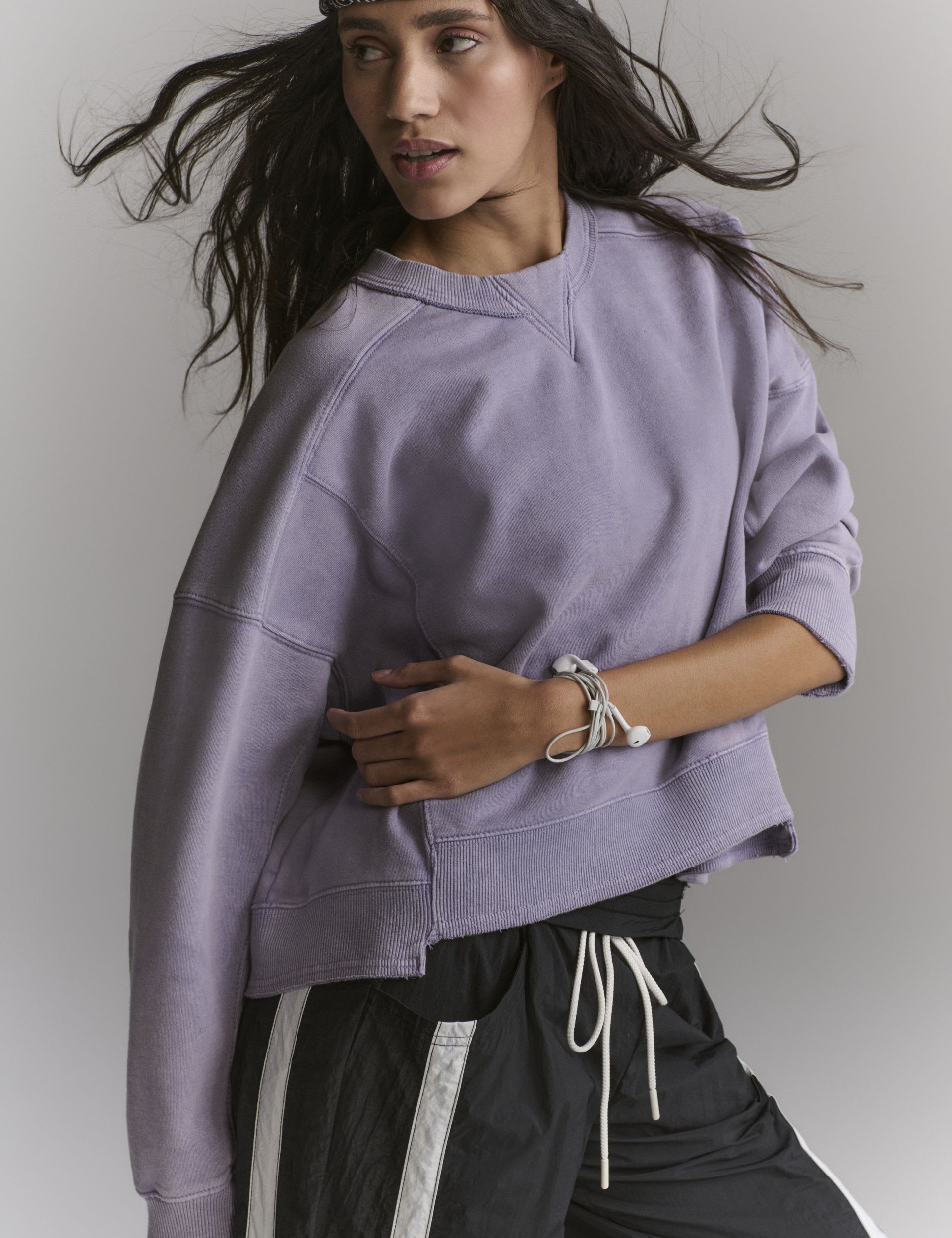 Intercept Cotton Rich Cropped Sweatshirt