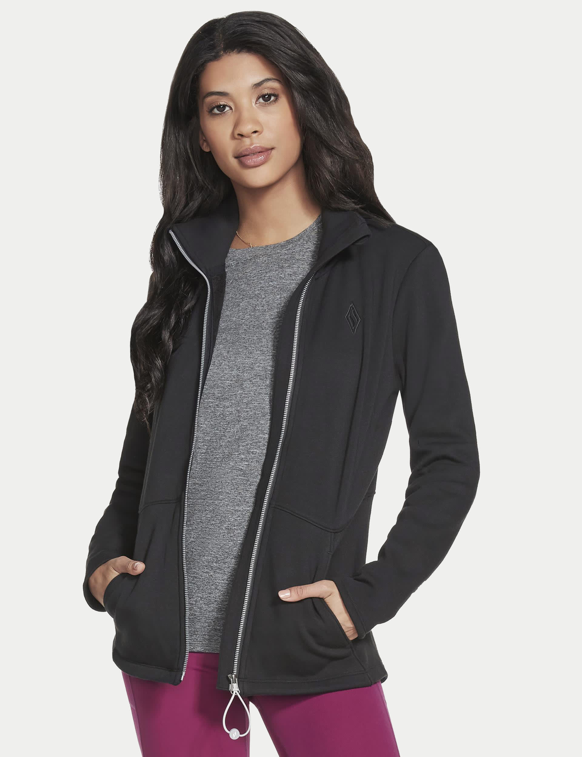 GO SNUGGLE Zip Up Funnel Neck Sports Jacket Skechers M S