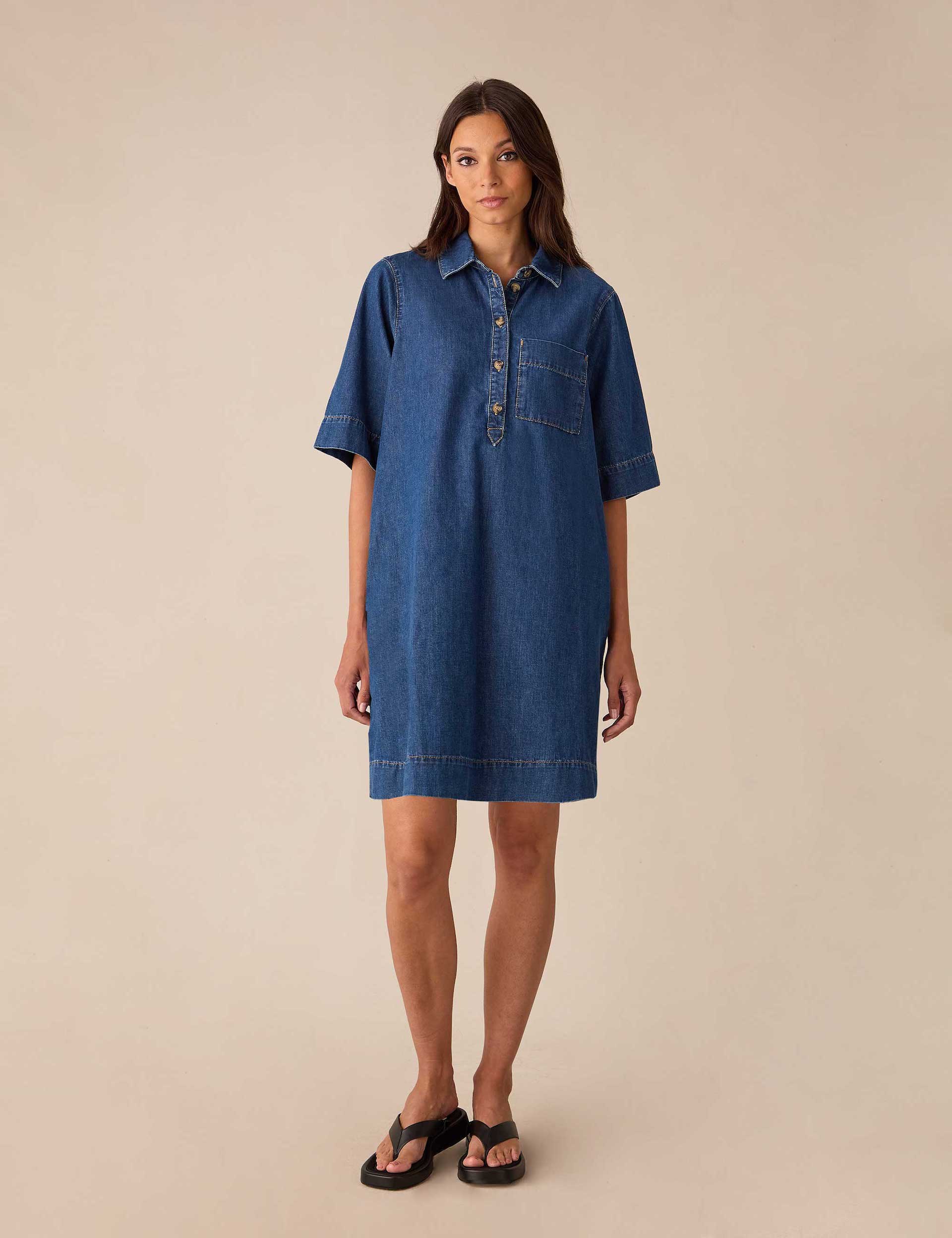 Denim shirt dress marks and spencer best sale