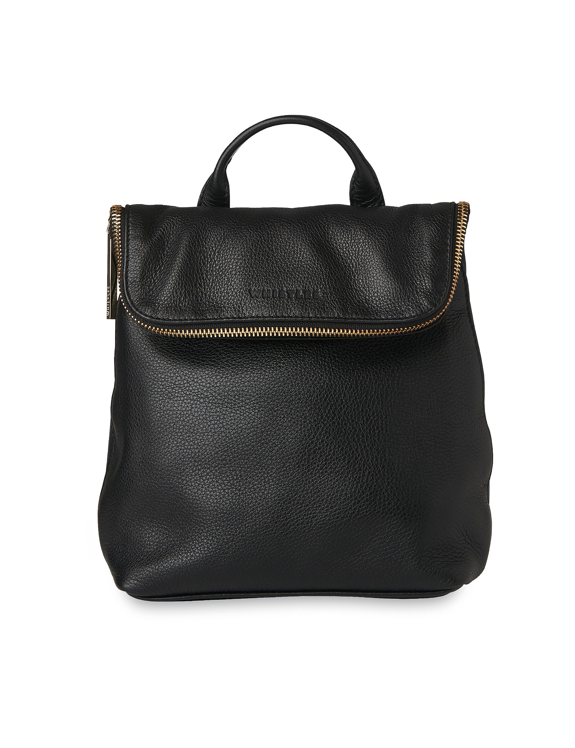 Leather Zip Detail Mini Backpack