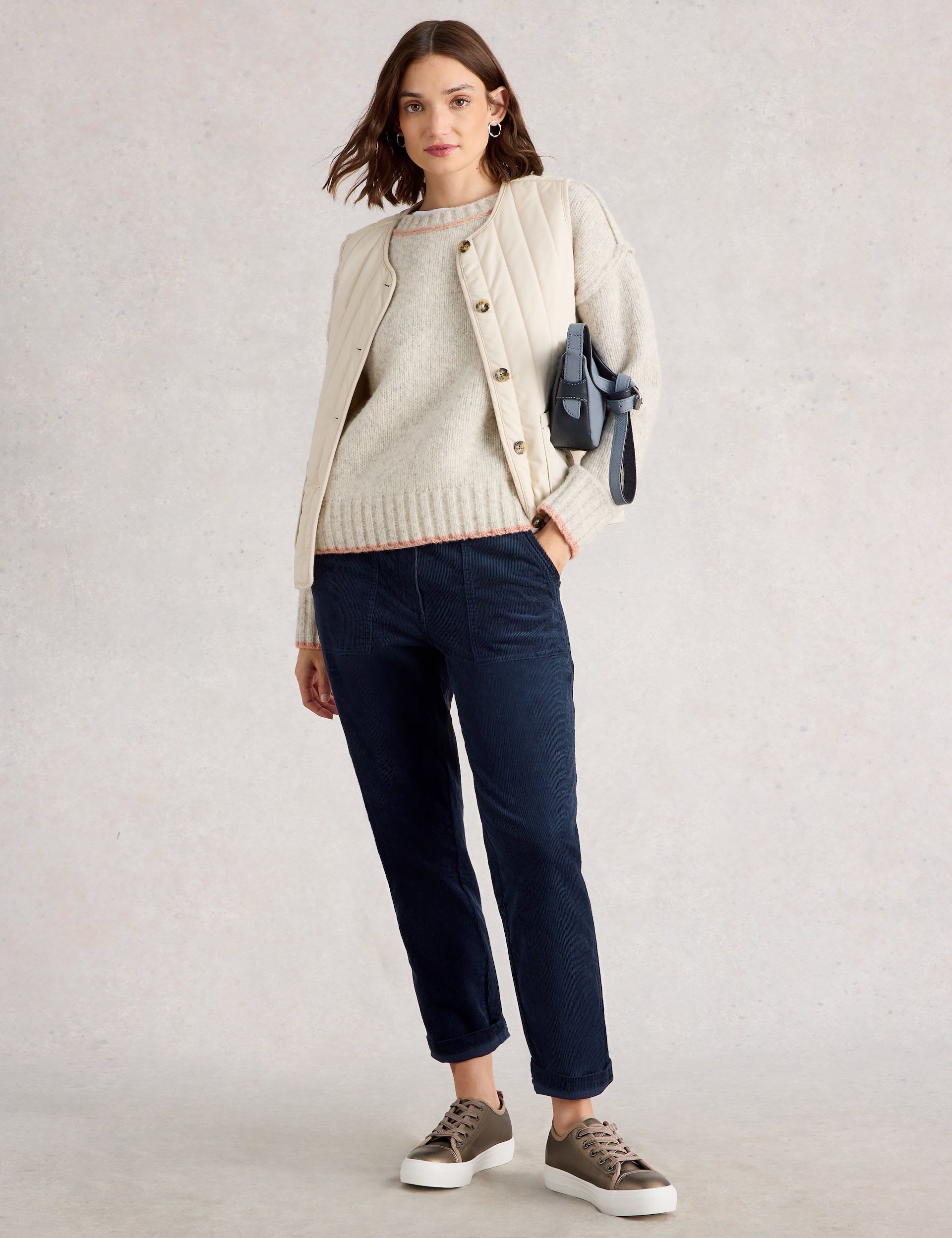 Cord Straight Leg Trousers