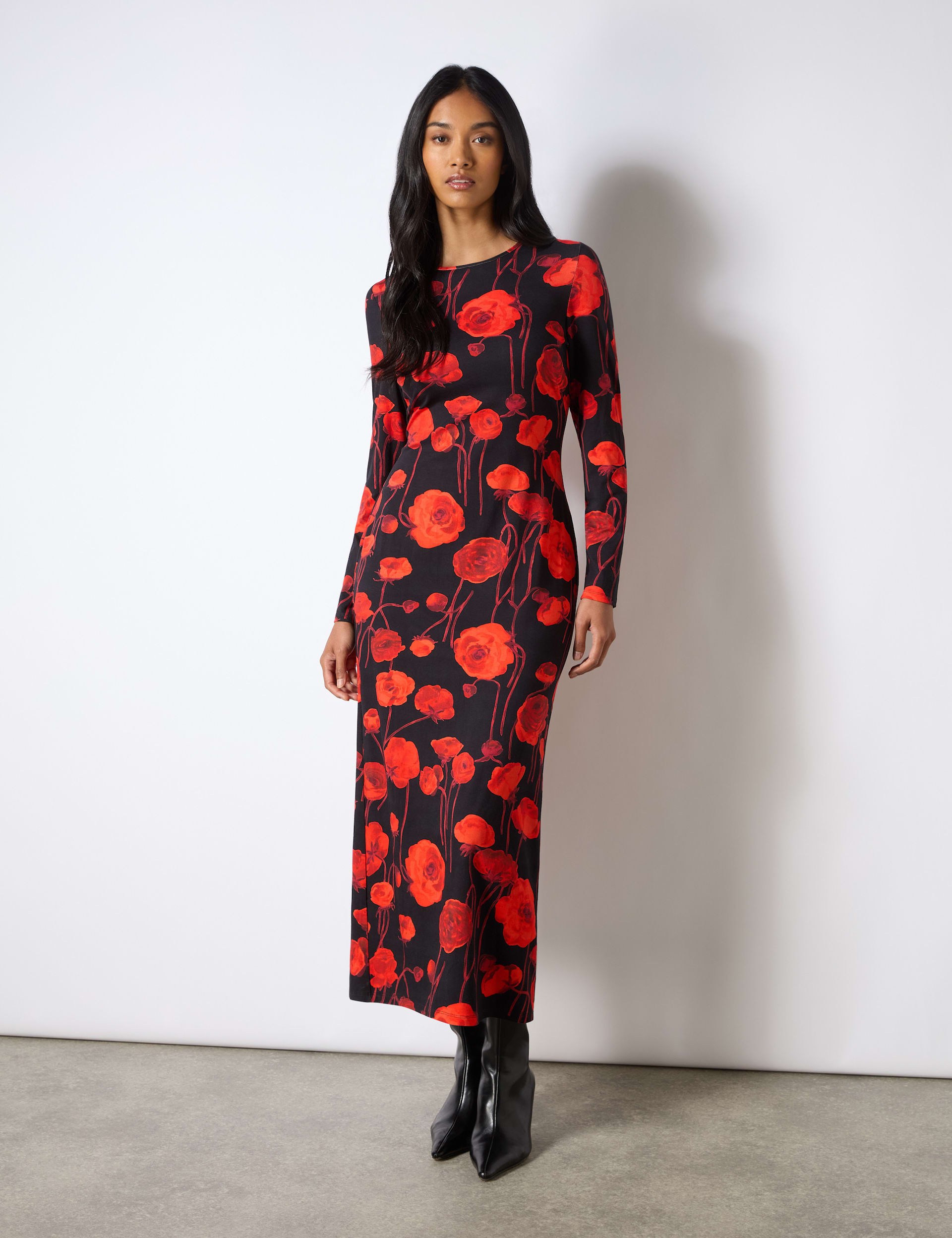 Jersey Floral Midaxi Bodycon Dress | RO&ZO | M&S