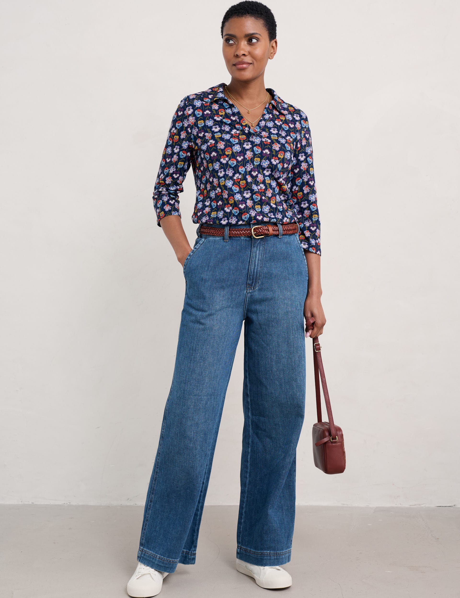 Pure Cotton Floral V-neck Shirt | Seasalt Cornwall | M&S