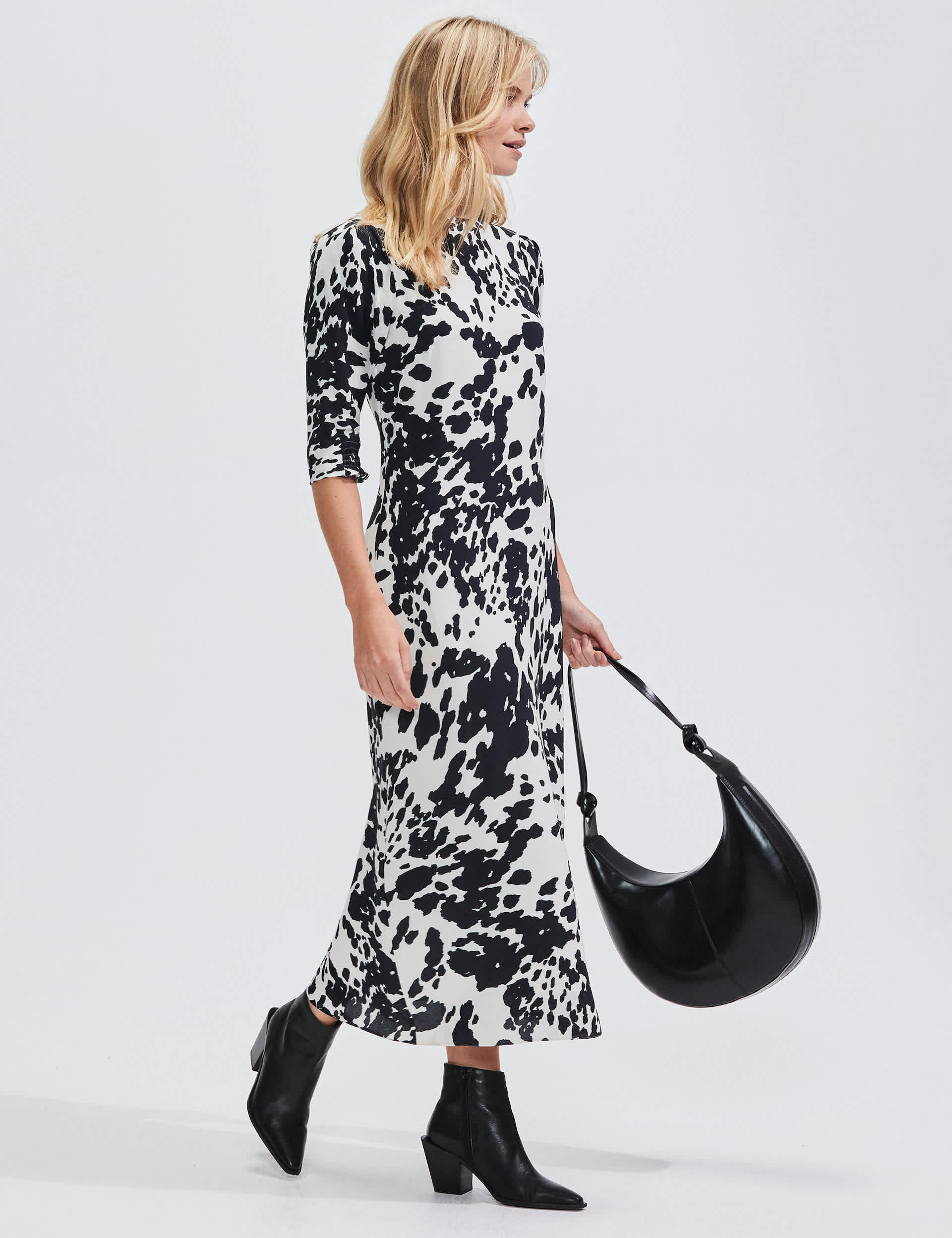 Animal Print Midaxi Column Dress