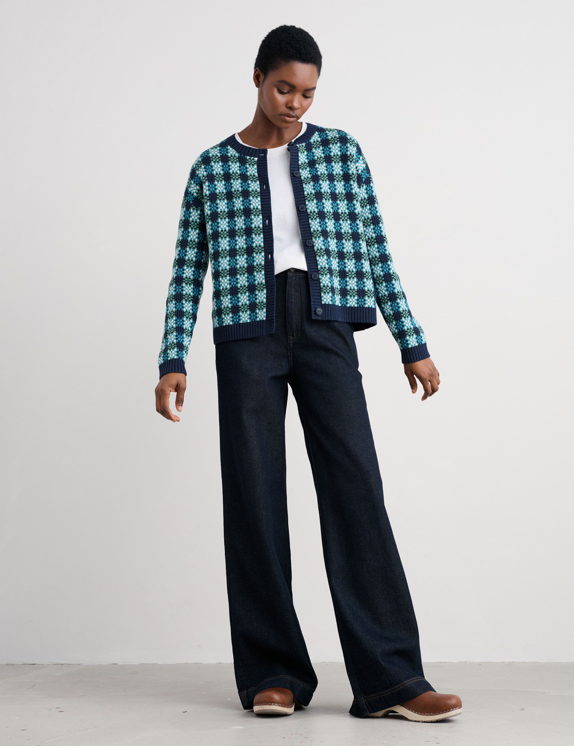 Pure Cotton Patterned Relaxed Cardigan