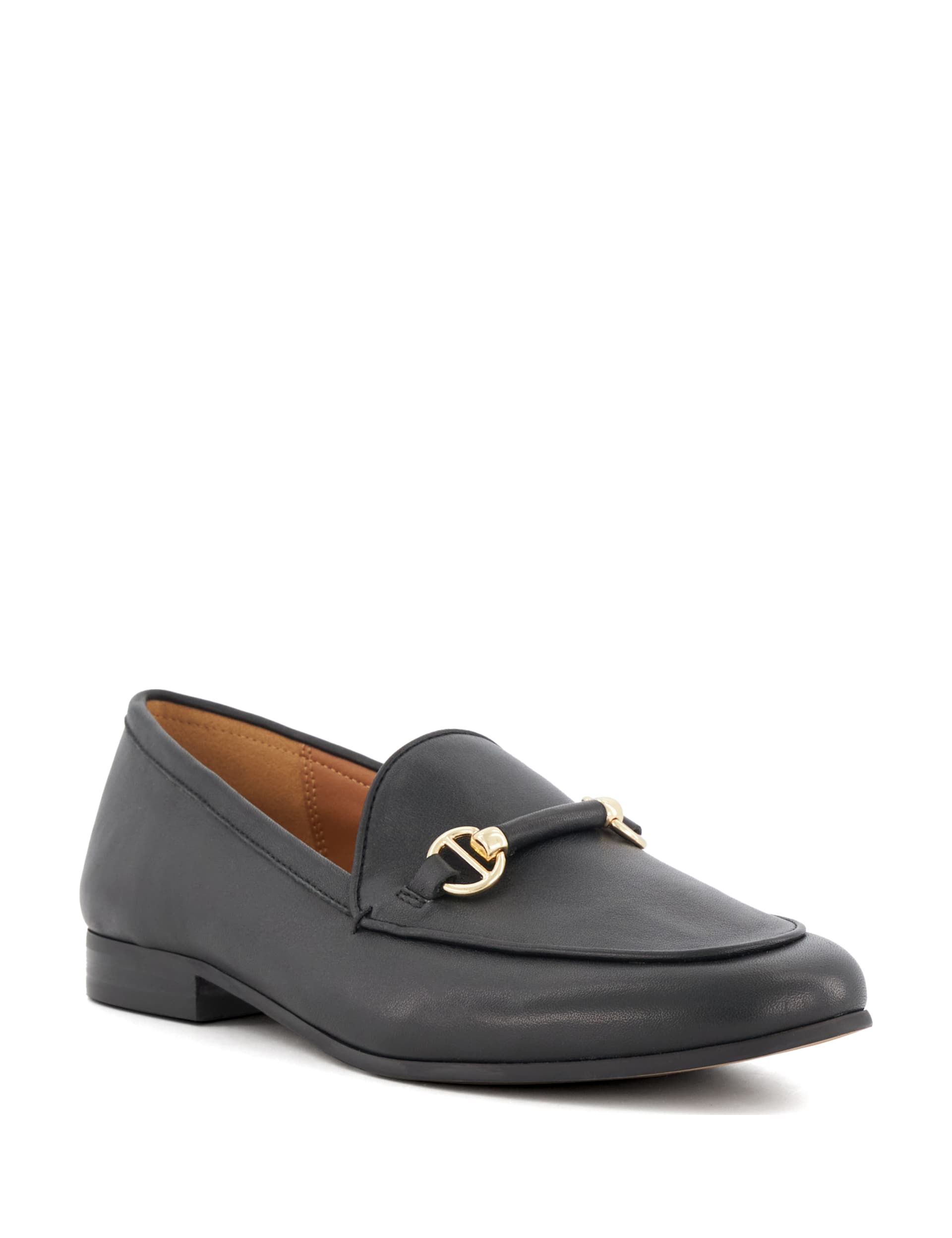 Wide Fit Leather Flat Loafers Dune London M S