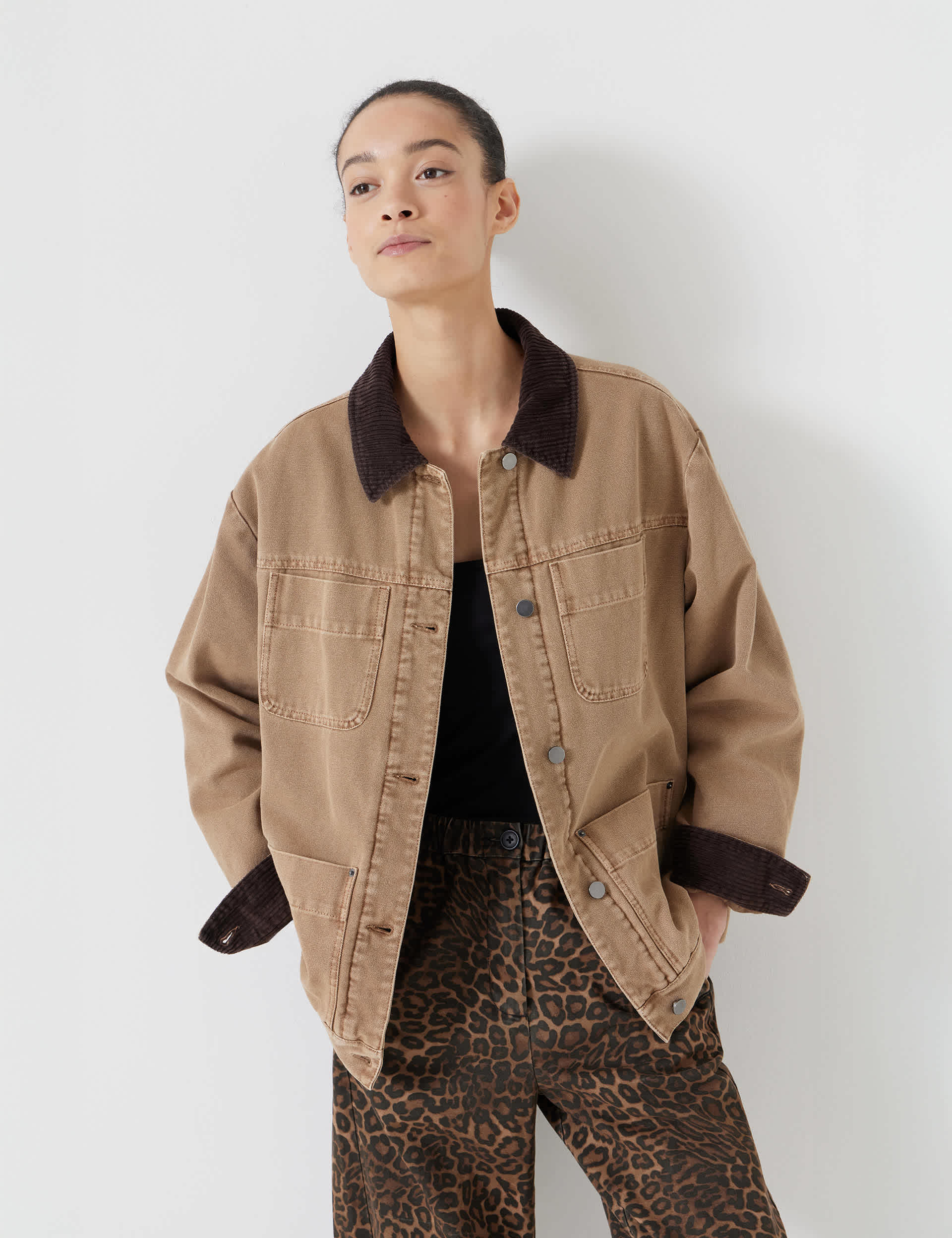 Pure Cotton Oversized Trucker Jacket