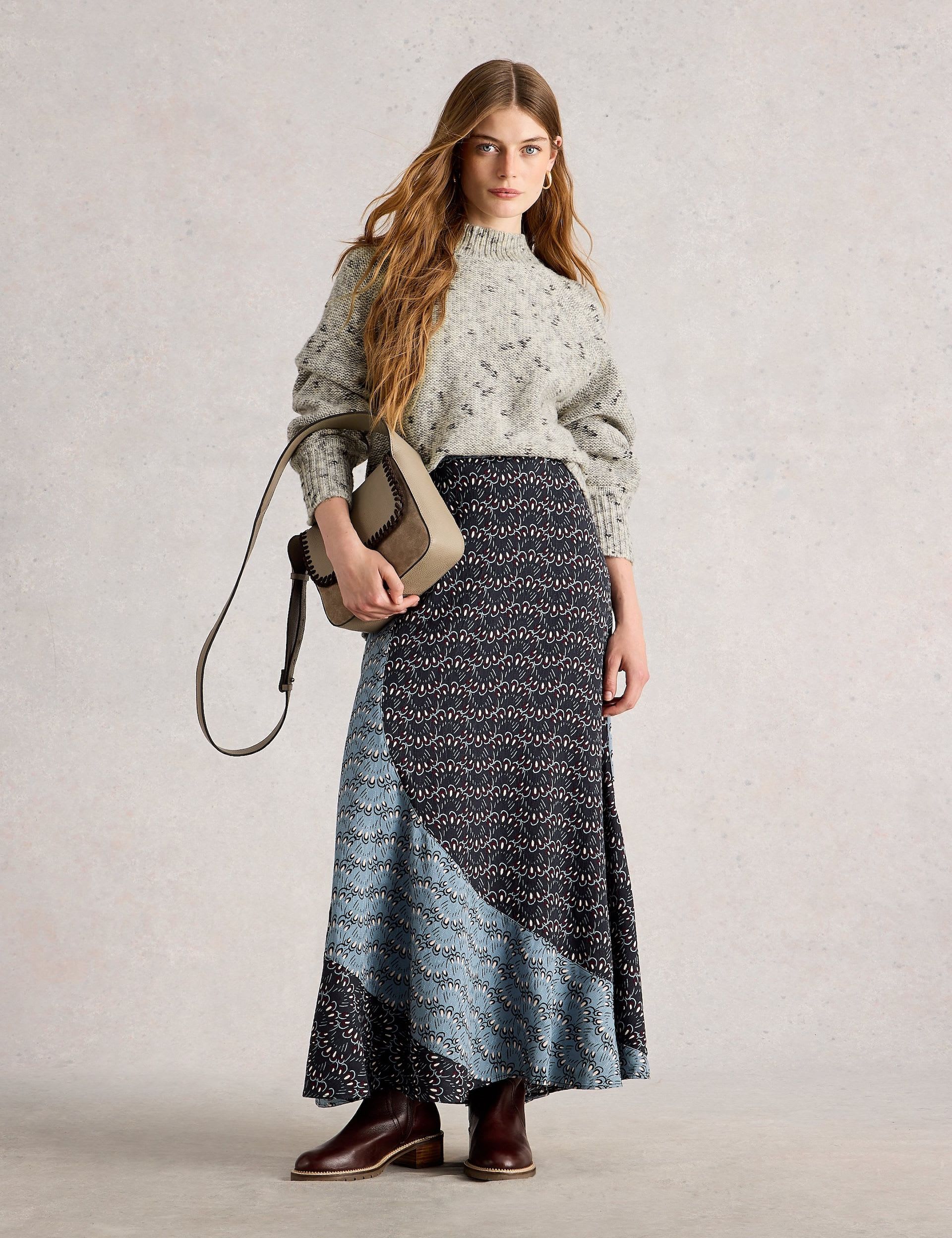 Funnel Neck Jumper with Wool