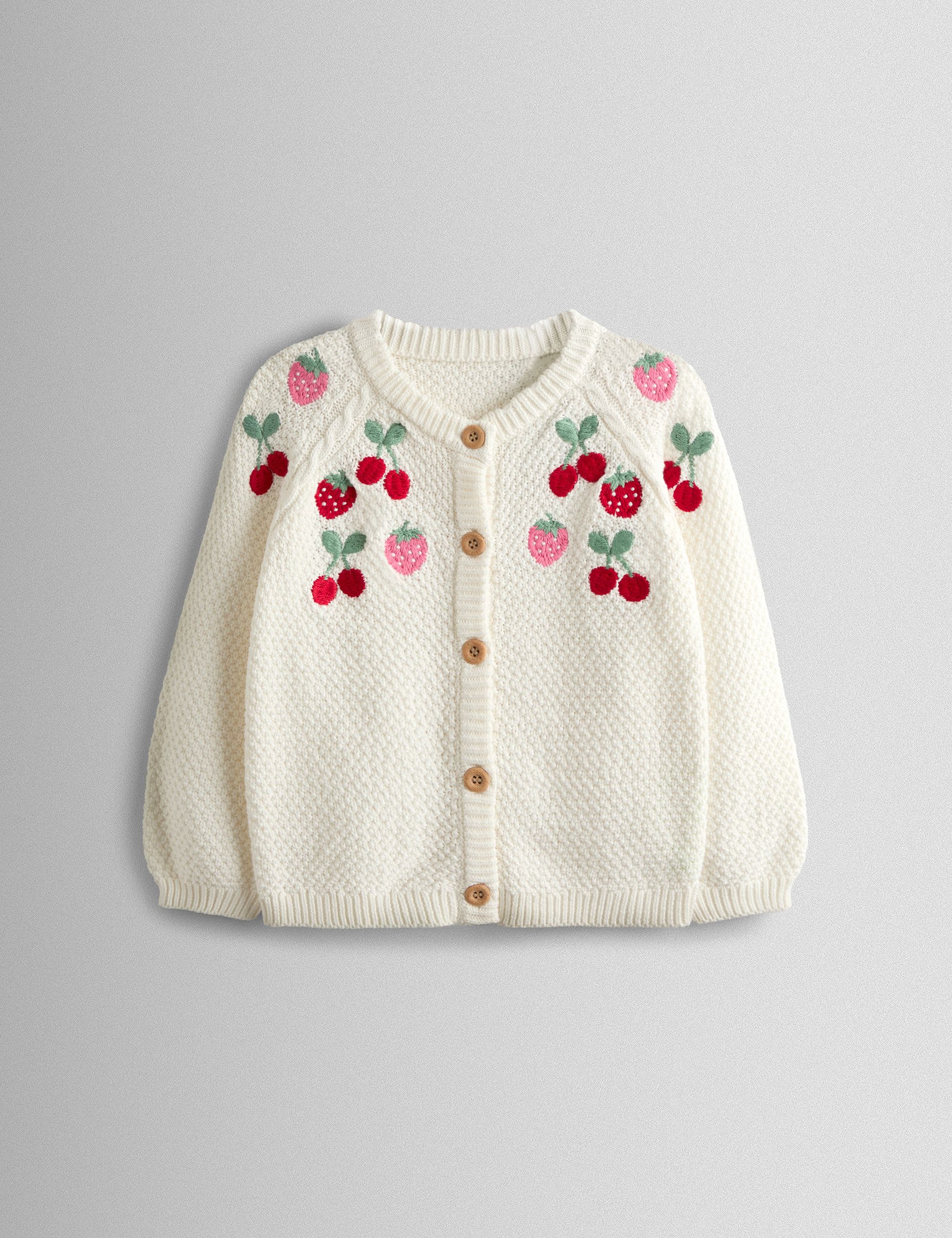 Pure Cotton Fruit Cardigan (6 Mths-7 Yrs)