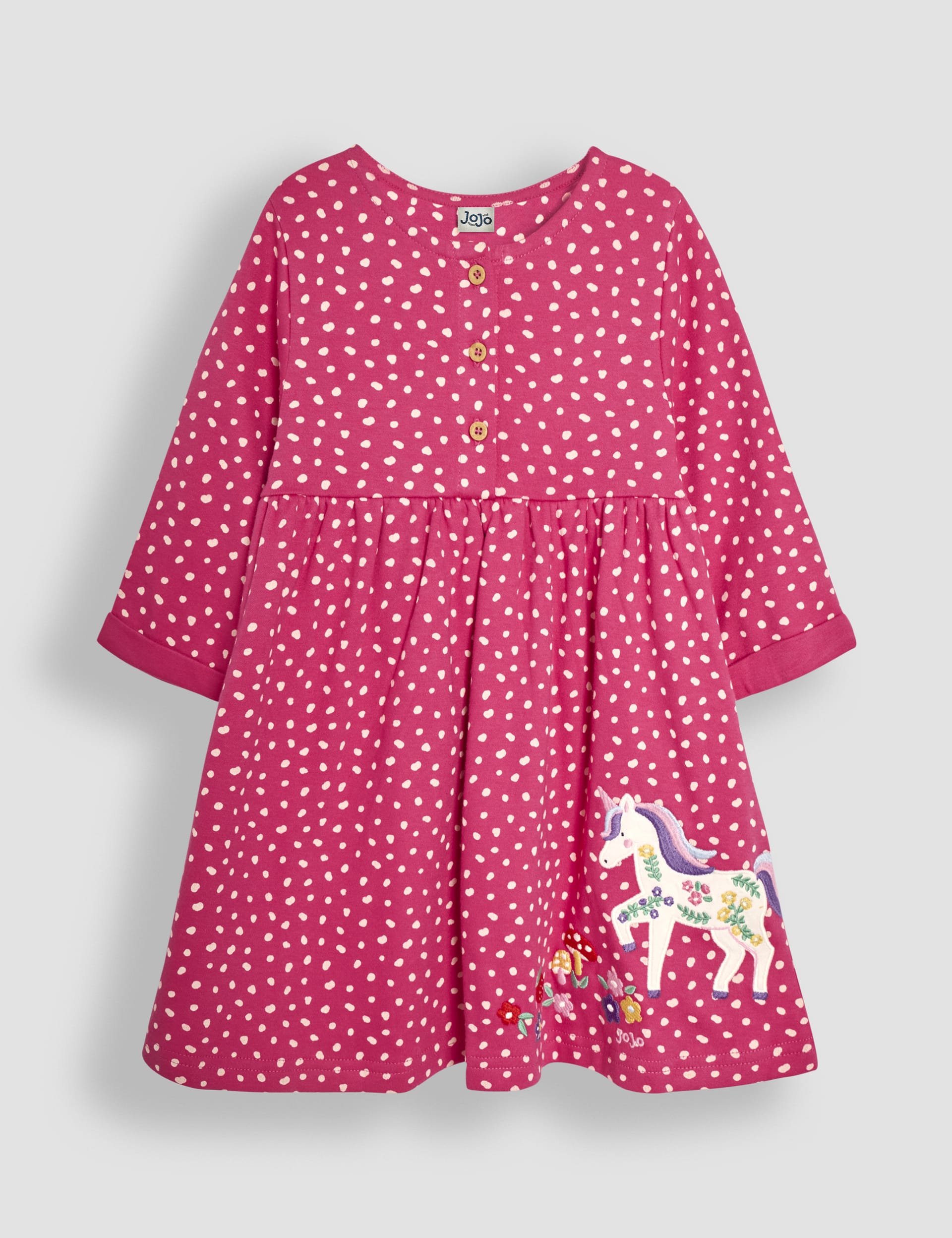 Pure Cotton Unicorn Applique Dress 6 Mths 6 Yrs JoJo Maman Bebe M S