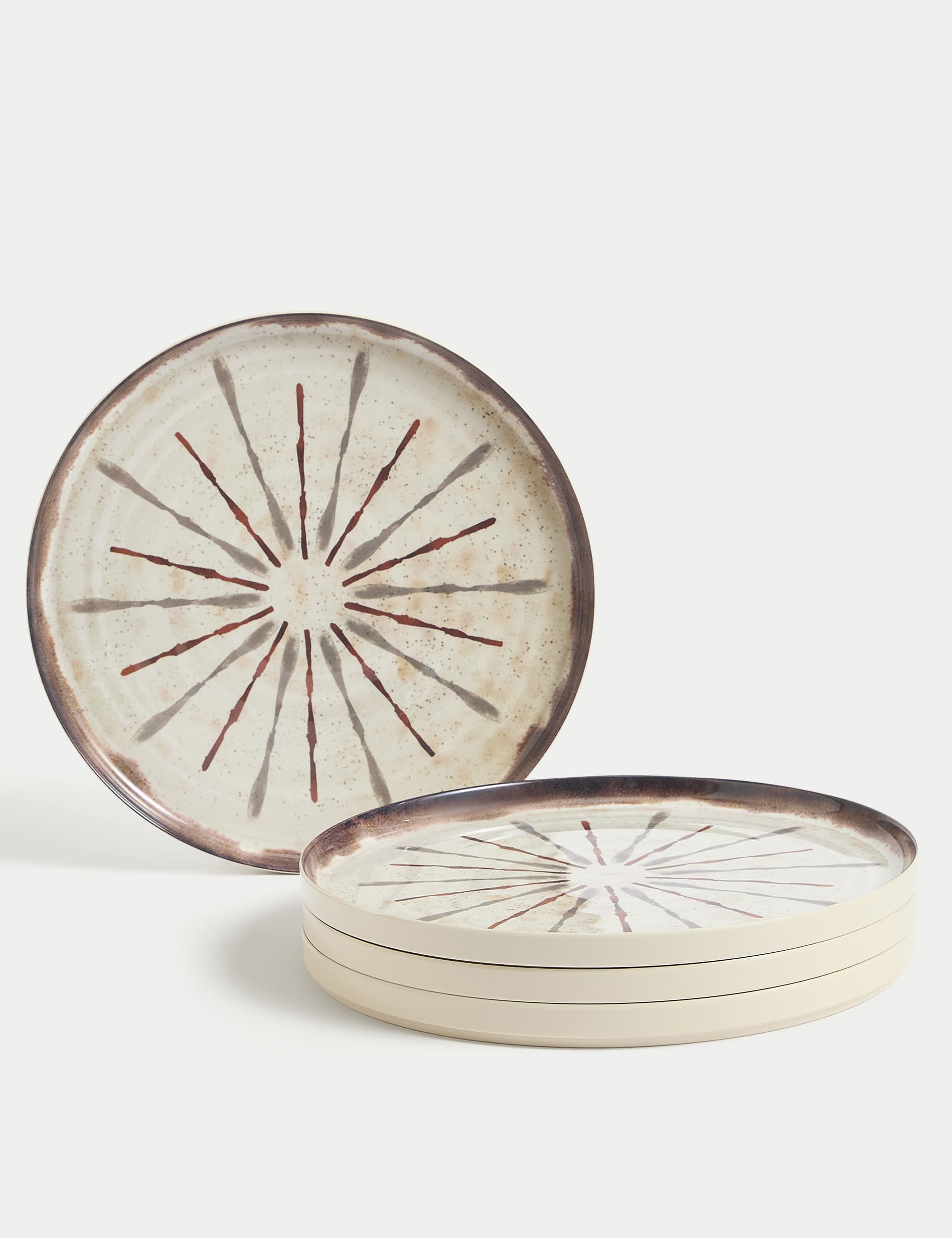 Set of 4 Global Artisan Dinner Plates M&S Collection M&S