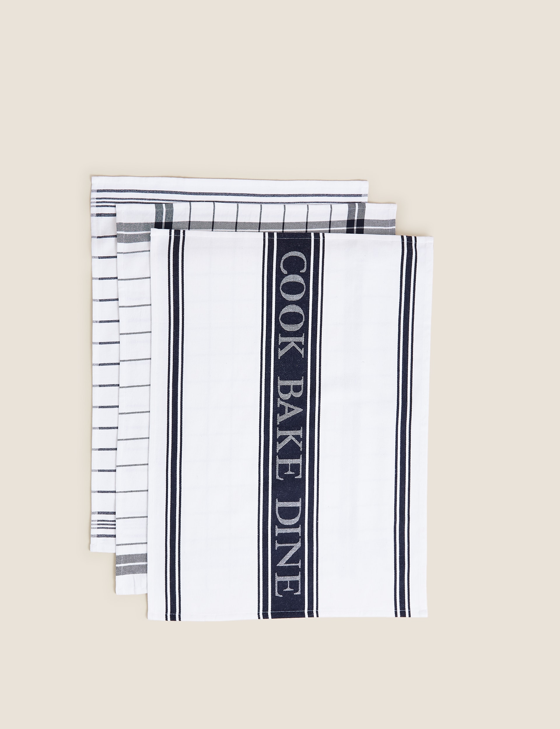 Melrose International Cotton Tea Towel (Set of 3) main image 0