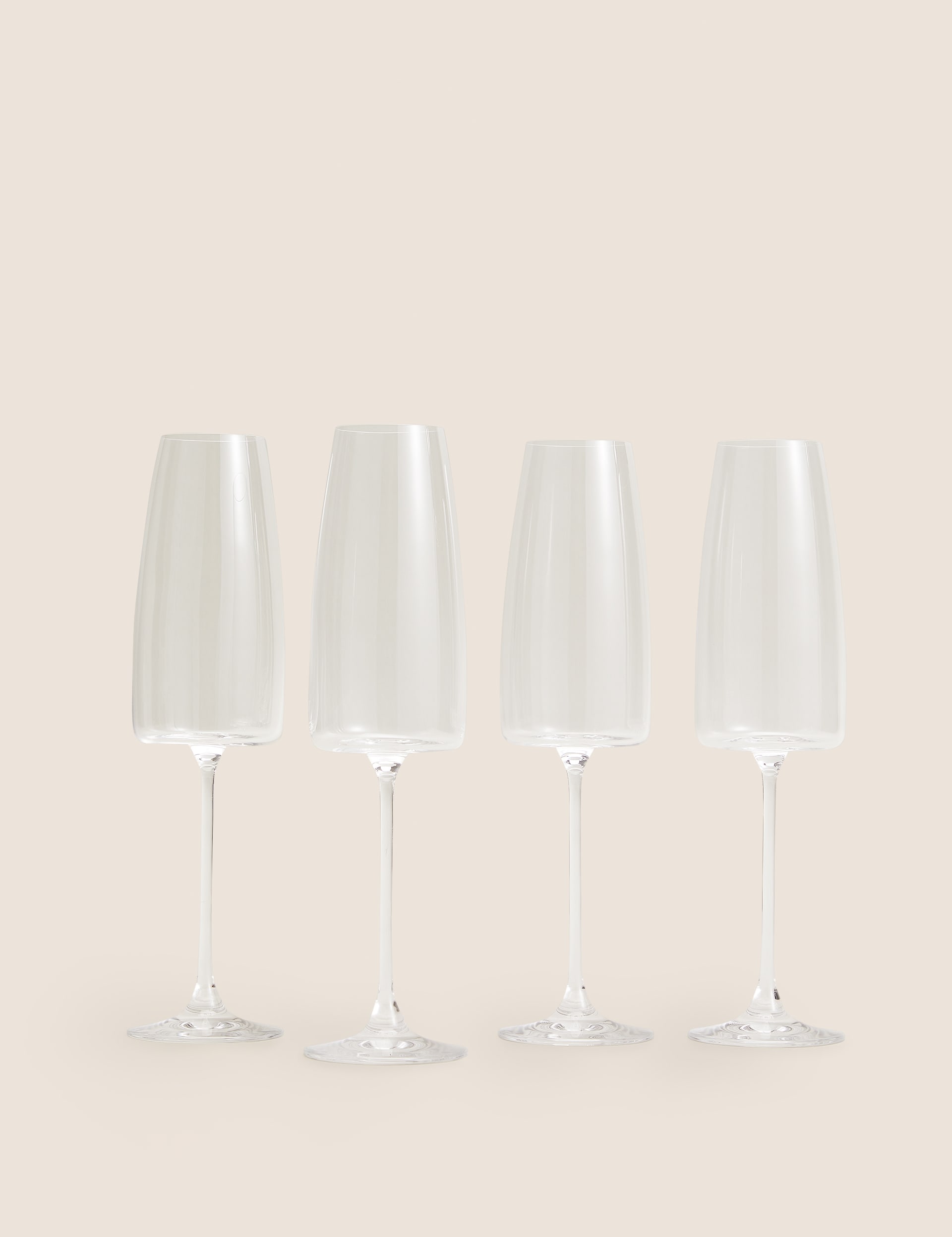 Set of 4 Contemporary Champagne Flutes M&S Collection M&S