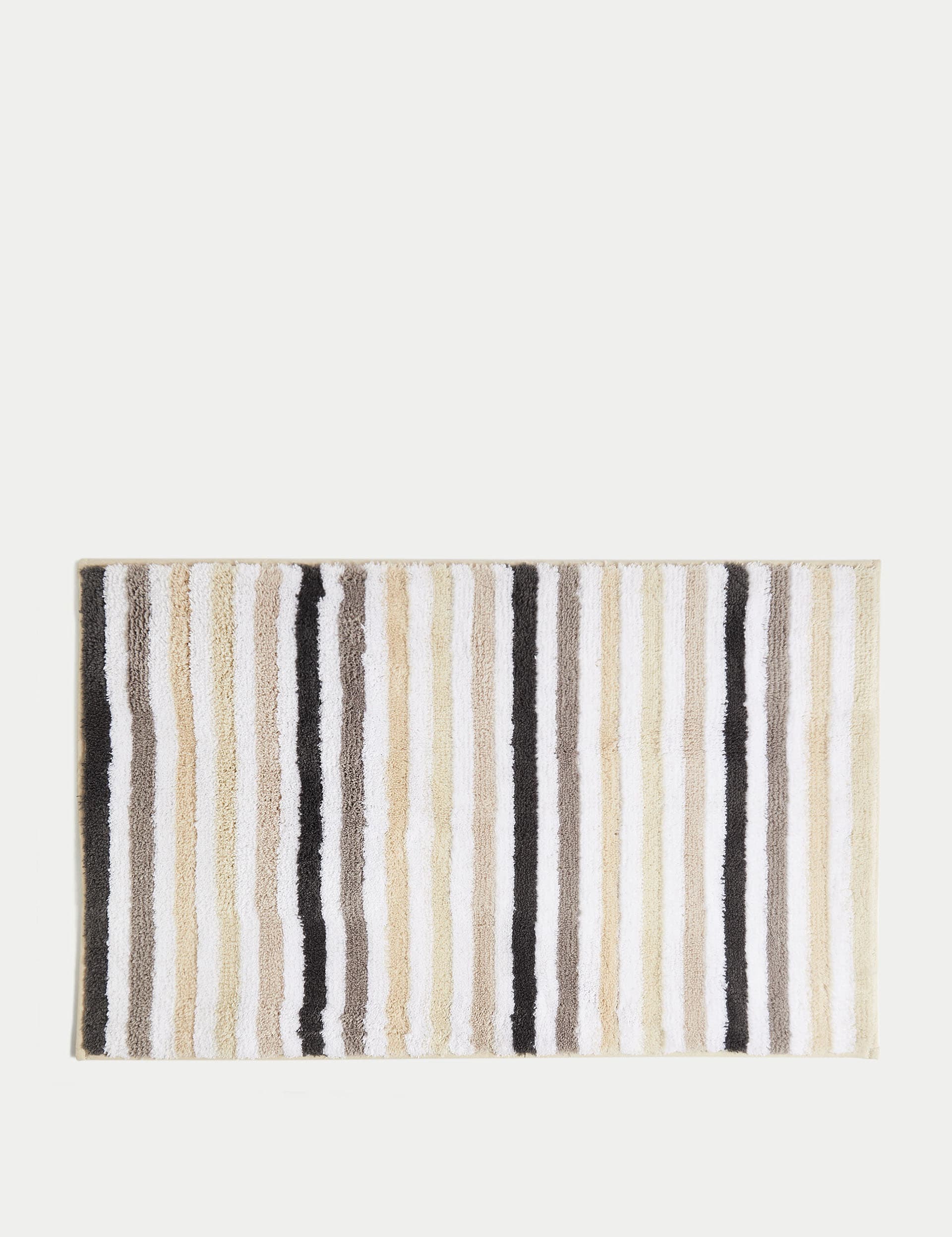 Cotton Blend Striped Quick Dry Bath Mat | M&S Collection | M&S