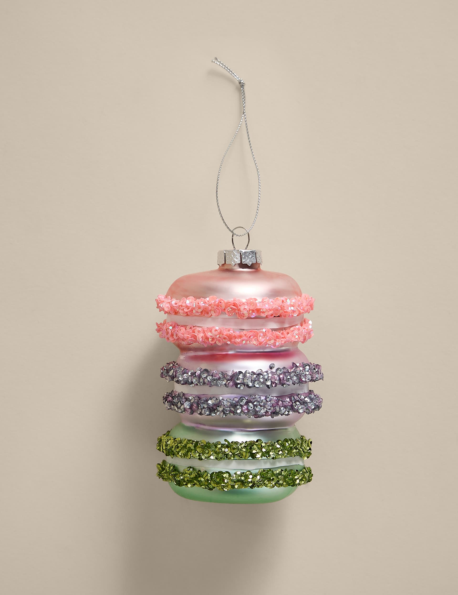 Glass Hanging Macarons Decoration